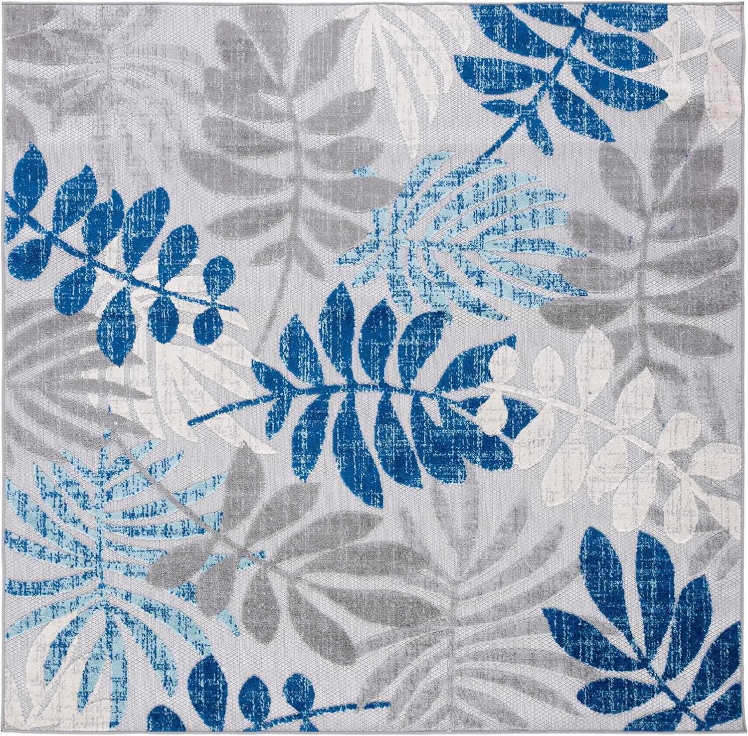 image:imageSAFAVIEH Washable Rug Outdoor Cabana Collection 8 x 10 Cream amp Red NonShedding amp Easy to Clean Ideal for Patio Backyard Mudroom CBN814AGreyBlue
