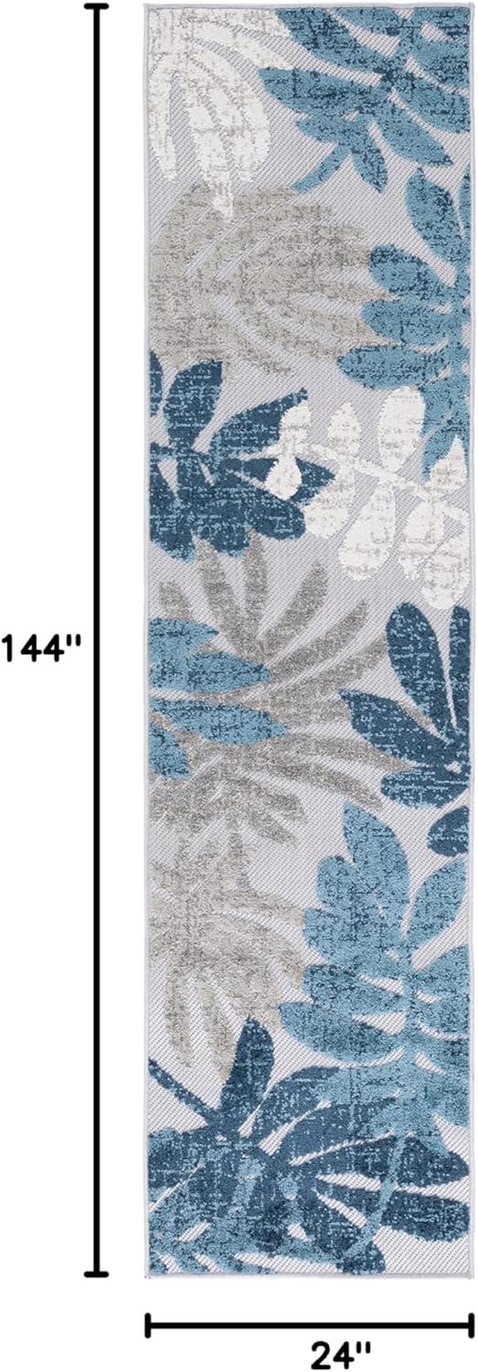 image:imageSAFAVIEH Washable Rug Outdoor Cabana Collection 8 x 10 Cream amp Red NonShedding amp Easy to Clean Ideal for Patio Backyard Mudroom CBN814AGreyBlue