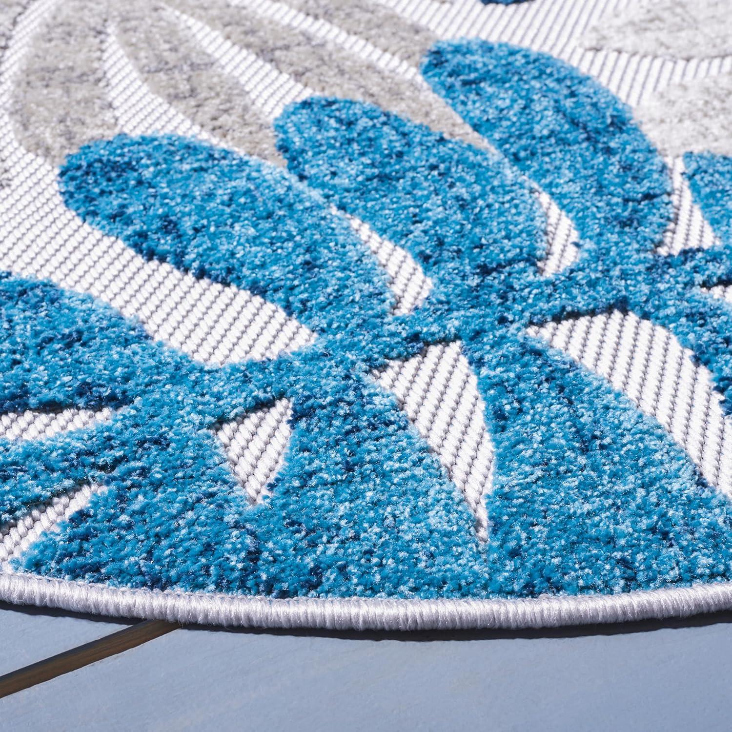 image:imageSAFAVIEH Washable Rug Outdoor Cabana Collection 8 x 10 Cream amp Red NonShedding amp Easy to Clean Ideal for Patio Backyard Mudroom CBN814AGreyBlue