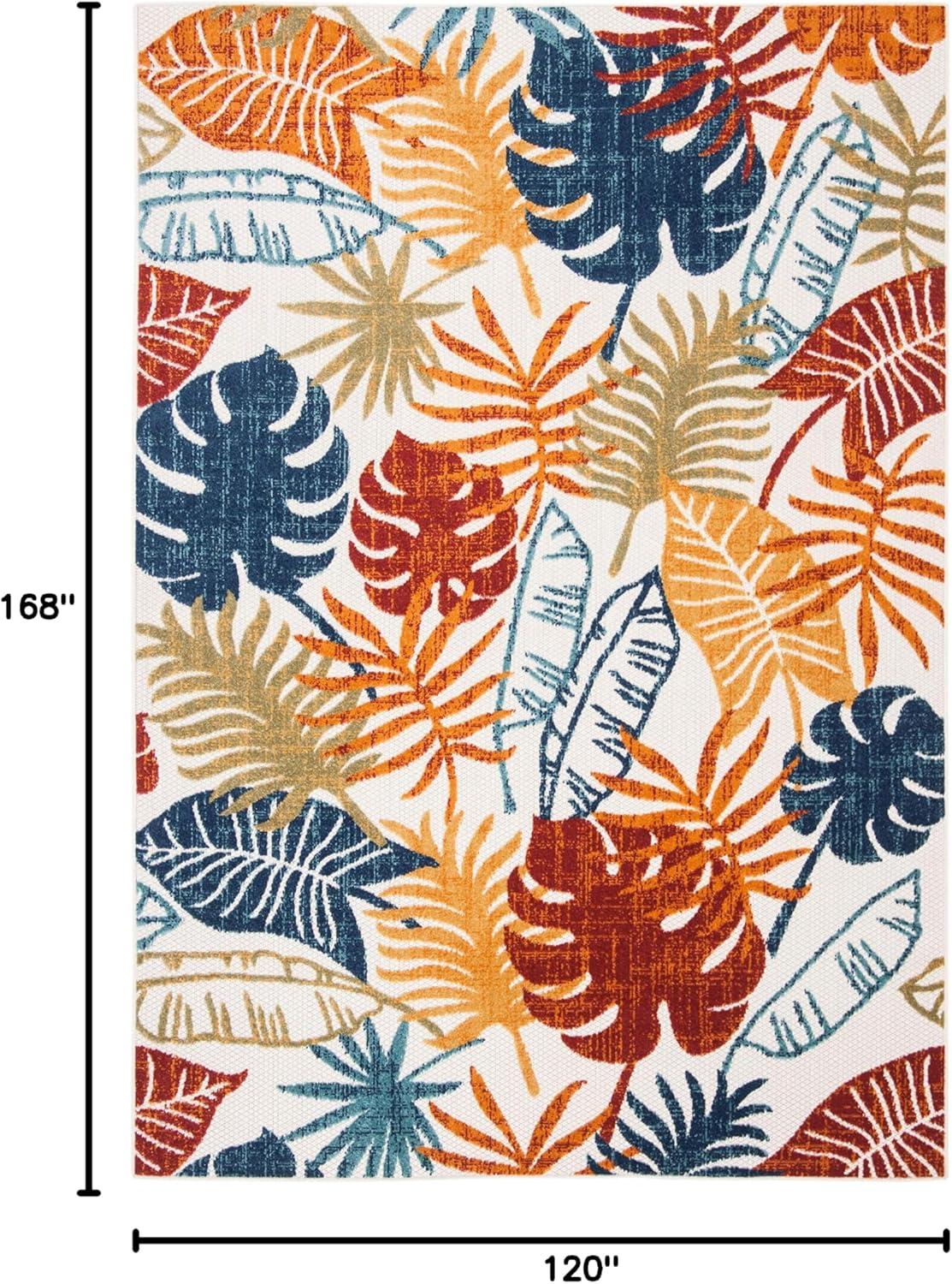image:imageSAFAVIEH Washable Rug Outdoor Cabana Collection 8 x 10 Cream amp Red NonShedding amp Easy to Clean Ideal for Patio Backyard Mudroom CBN831ACremeRed