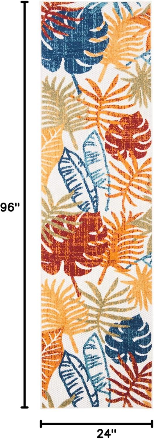 image:imageSAFAVIEH Washable Rug Outdoor Cabana Collection 8 x 10 Cream amp Red NonShedding amp Easy to Clean Ideal for Patio Backyard Mudroom CBN831ACremeRed