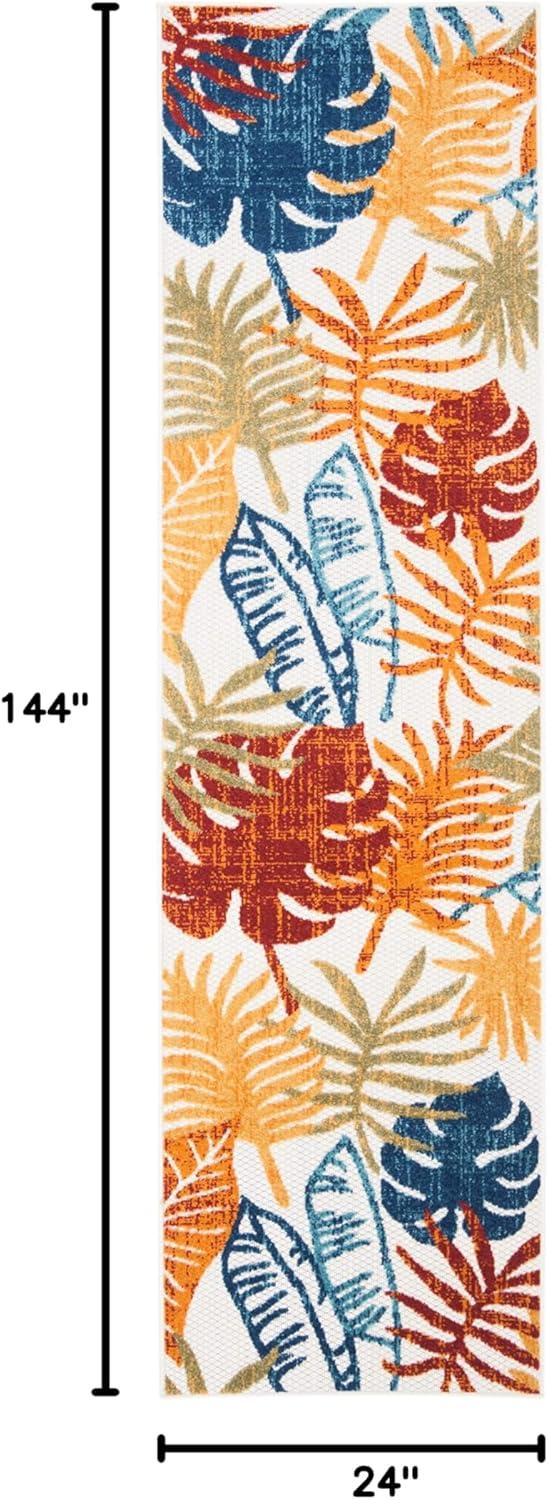 image:imageSAFAVIEH Washable Rug Outdoor Cabana Collection 8 x 10 Cream amp Red NonShedding amp Easy to Clean Ideal for Patio Backyard Mudroom CBN831ACremeRed