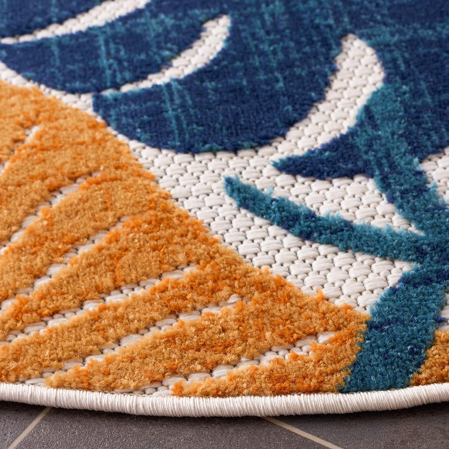 image:imageSAFAVIEH Washable Rug Outdoor Cabana Collection 8 x 10 Cream amp Red NonShedding amp Easy to Clean Ideal for Patio Backyard Mudroom CBN831ACremeRed