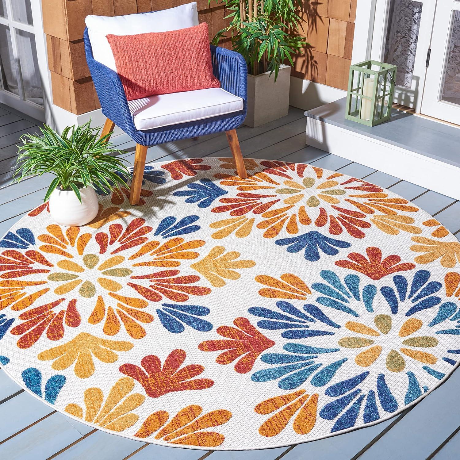 image:imageSAFAVIEH Washable Rug Outdoor Cabana Collection 9 x 12 Grey amp Blue NonShedding amp Easy to Clean Ideal for Patio Backyard Mudroom CBN800FCremeRed
