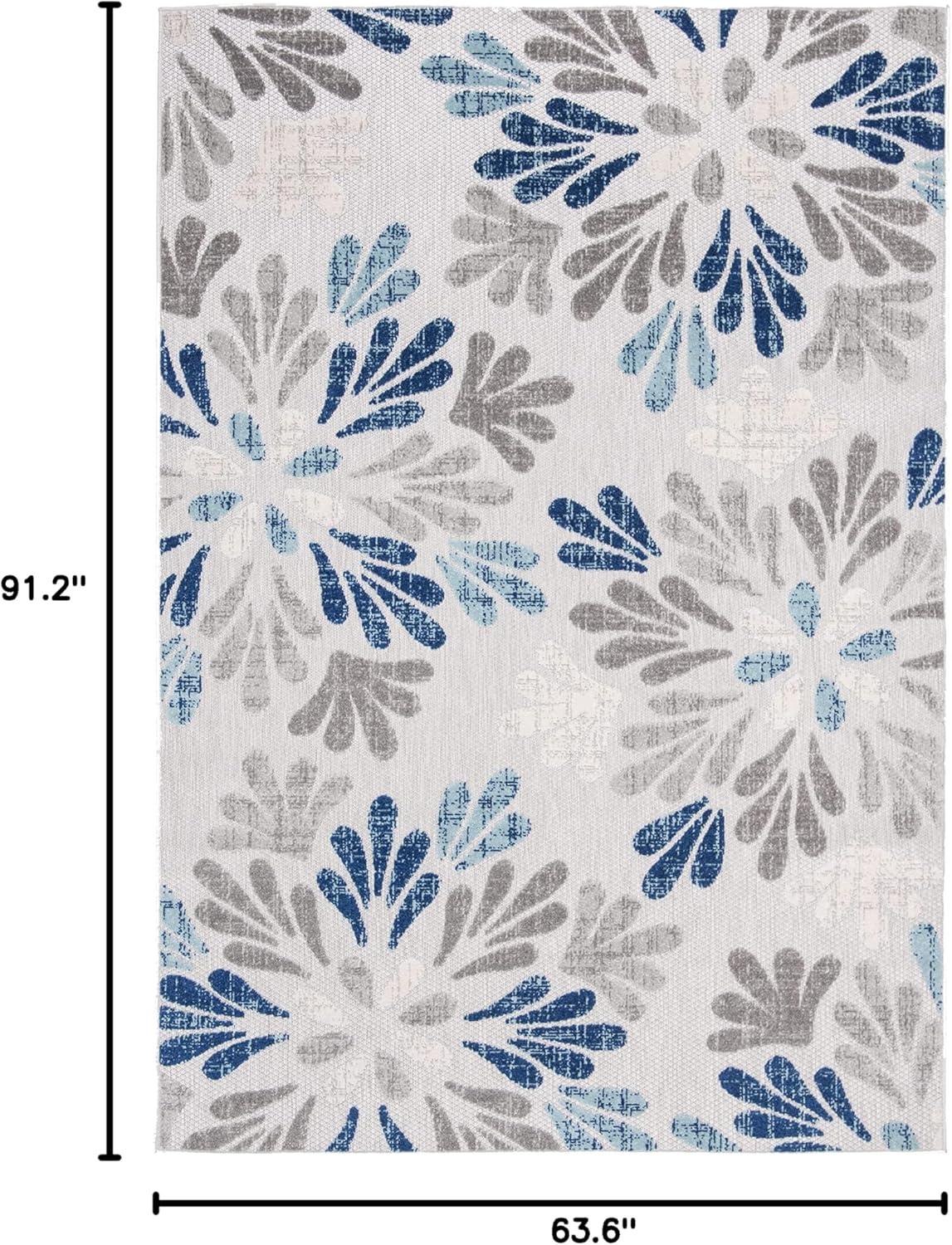 image:imageSAFAVIEH Washable Rug Outdoor Cabana Collection 9 x 12 Grey amp Blue NonShedding amp Easy to Clean Ideal for Patio Backyard Mudroom CBN800FGreyBlue