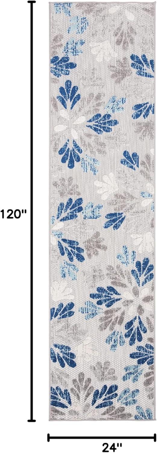 image:imageSAFAVIEH Washable Rug Outdoor Cabana Collection 9 x 12 Grey amp Blue NonShedding amp Easy to Clean Ideal for Patio Backyard Mudroom CBN800FGreyBlue