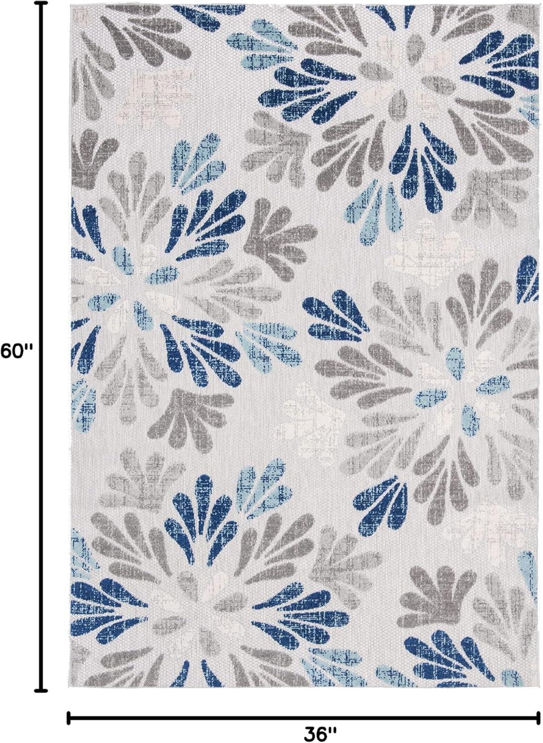 image:imageSAFAVIEH Washable Rug Outdoor Cabana Collection 9 x 12 Grey amp Blue NonShedding amp Easy to Clean Ideal for Patio Backyard Mudroom CBN800FGreyBlue