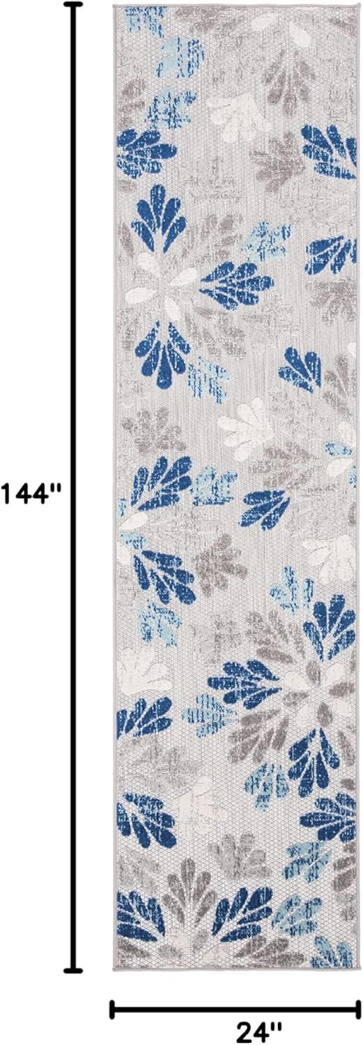 image:imageSAFAVIEH Washable Rug Outdoor Cabana Collection 9 x 12 Grey amp Blue NonShedding amp Easy to Clean Ideal for Patio Backyard Mudroom CBN800FGreyBlue