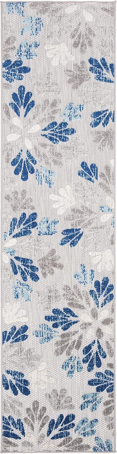 image:imageSAFAVIEH Washable Rug Outdoor Cabana Collection 9 x 12 Grey amp Blue NonShedding amp Easy to Clean Ideal for Patio Backyard Mudroom CBN800FGreyBlue