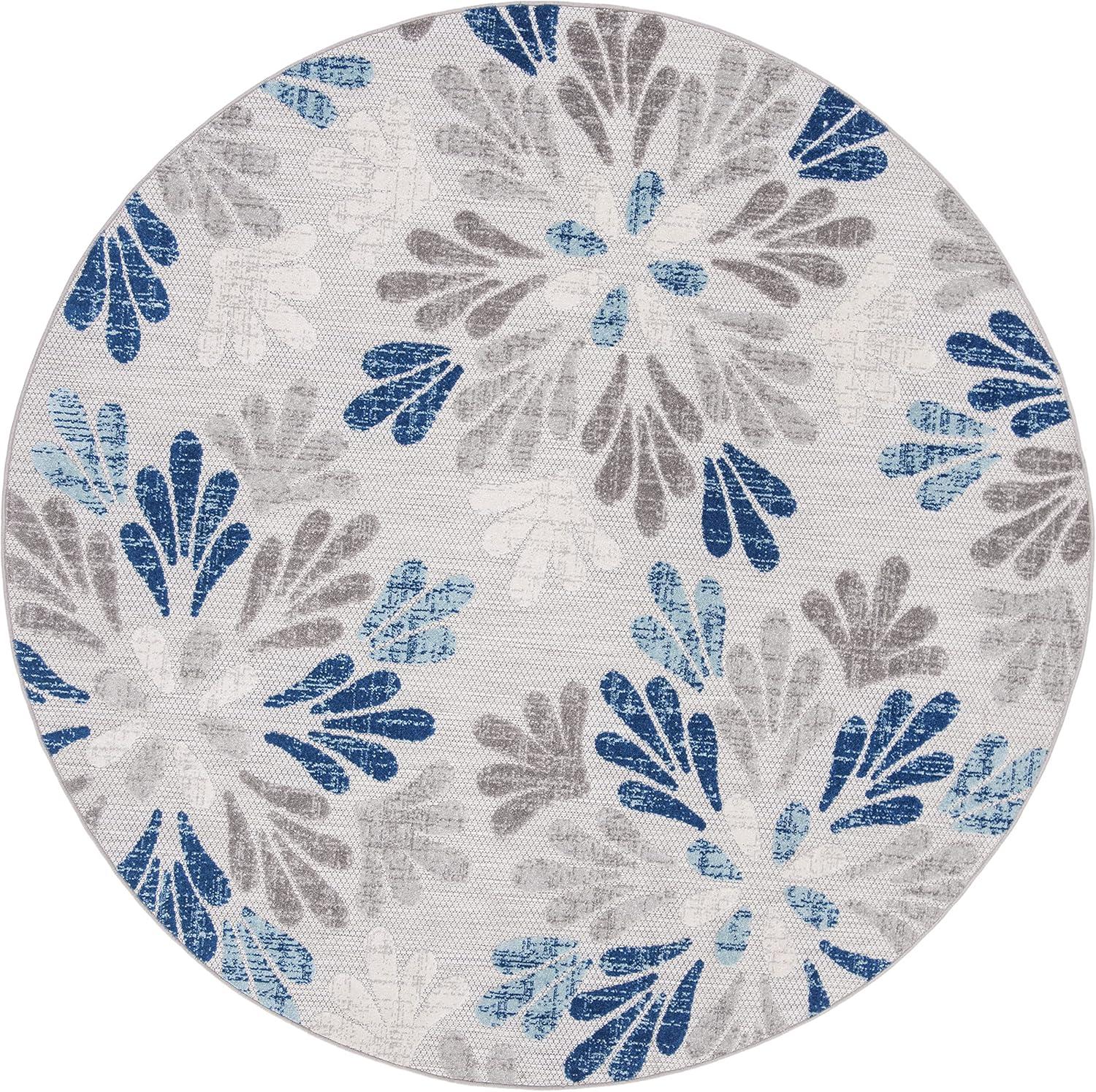 image:imageSAFAVIEH Washable Rug Outdoor Cabana Collection 9 x 12 Grey amp Blue NonShedding amp Easy to Clean Ideal for Patio Backyard Mudroom CBN800FGreyBlue