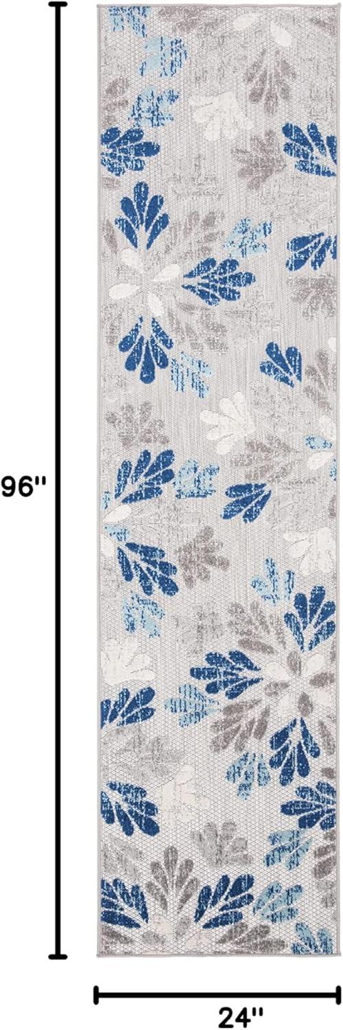 image:imageSAFAVIEH Washable Rug Outdoor Cabana Collection 9 x 12 Grey amp Blue NonShedding amp Easy to Clean Ideal for Patio Backyard Mudroom CBN800FGreyBlue