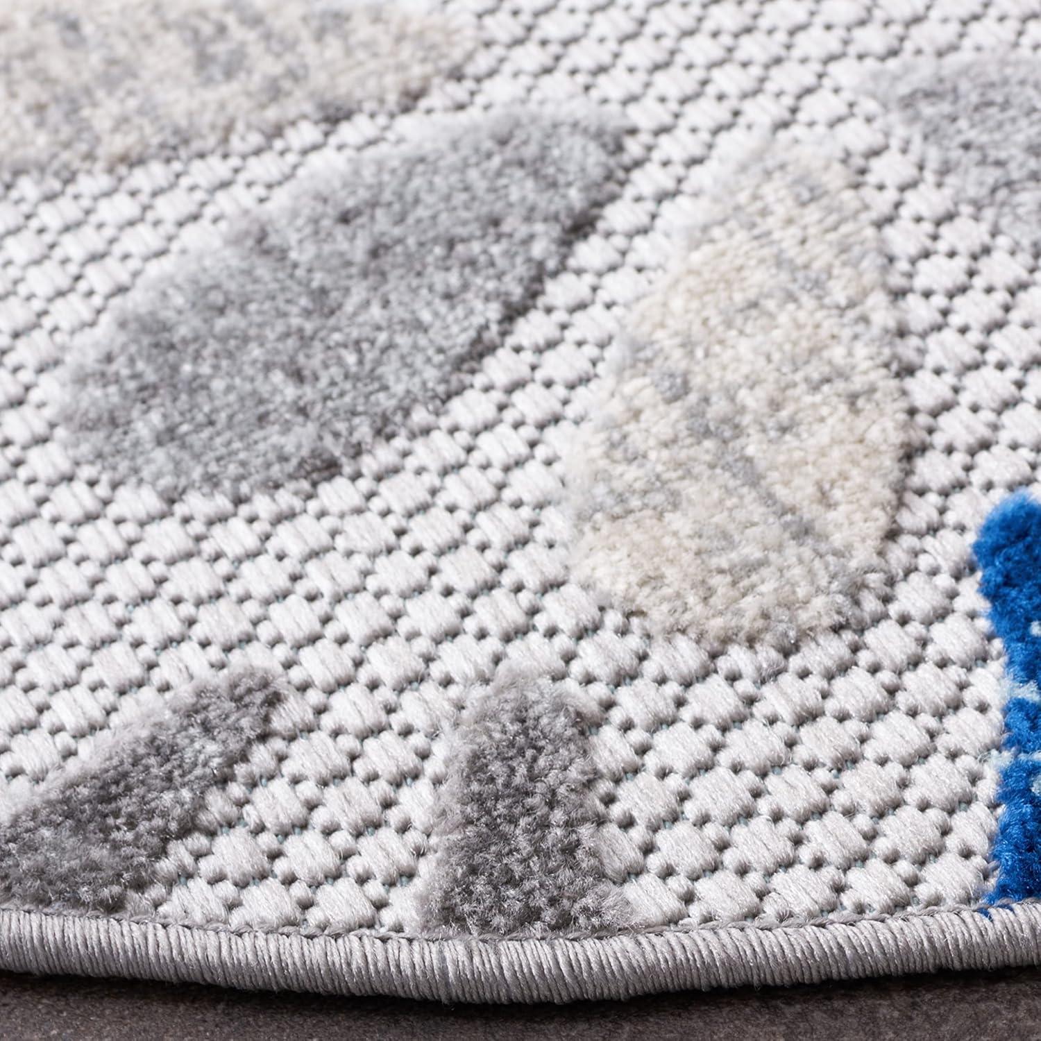 image:imageSAFAVIEH Washable Rug Outdoor Cabana Collection 9 x 12 Grey amp Blue NonShedding amp Easy to Clean Ideal for Patio Backyard Mudroom CBN800FGreyBlue