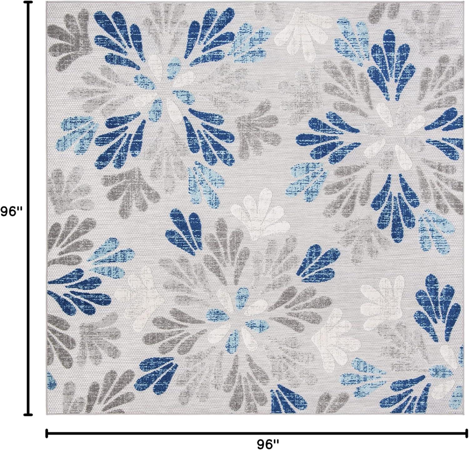 image:imageSAFAVIEH Washable Rug Outdoor Cabana Collection 9 x 12 Grey amp Blue NonShedding amp Easy to Clean Ideal for Patio Backyard Mudroom CBN800FGreyBlue