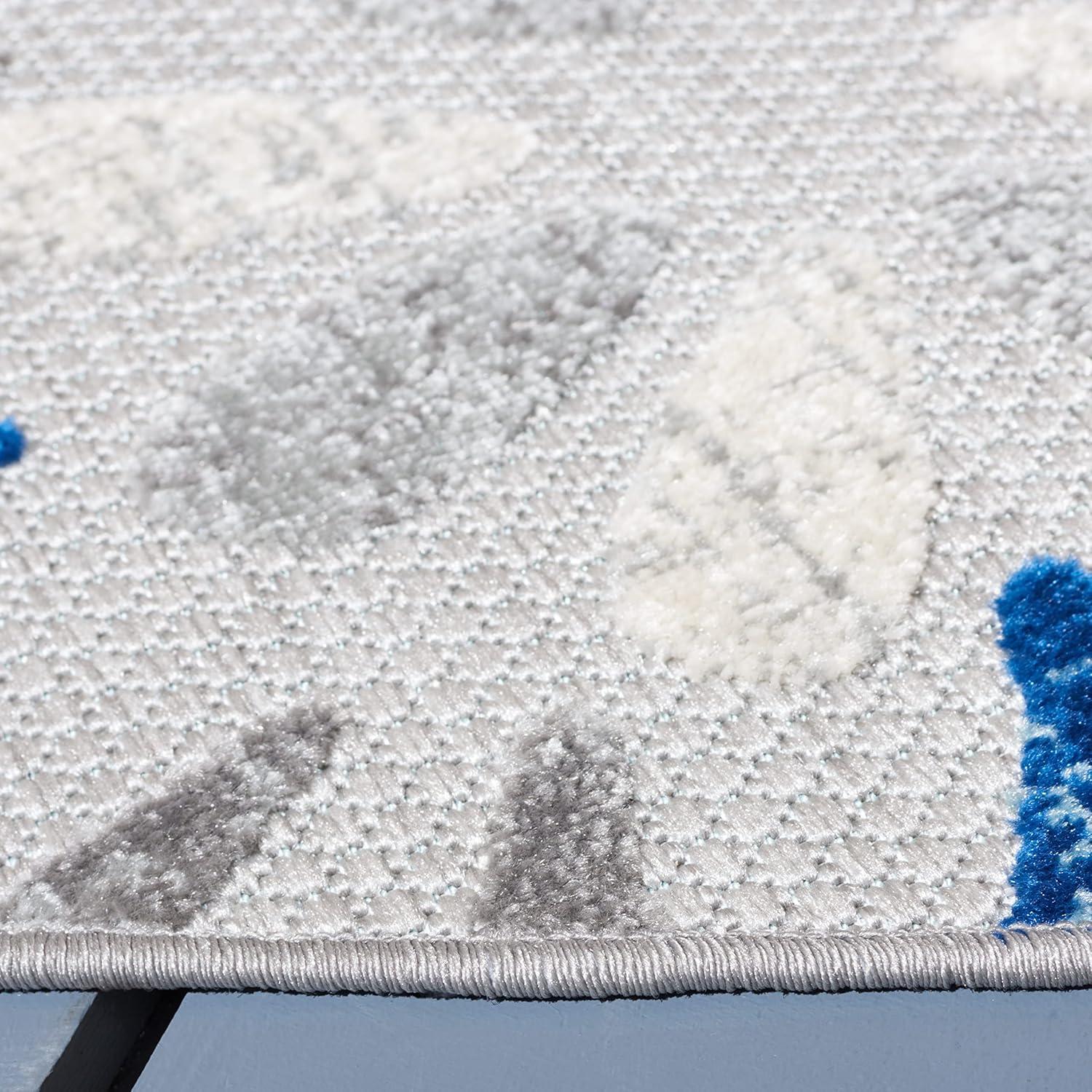 image:imageSAFAVIEH Washable Rug Outdoor Cabana Collection 9 x 12 Grey amp Blue NonShedding amp Easy to Clean Ideal for Patio Backyard Mudroom CBN800FGreyBlue