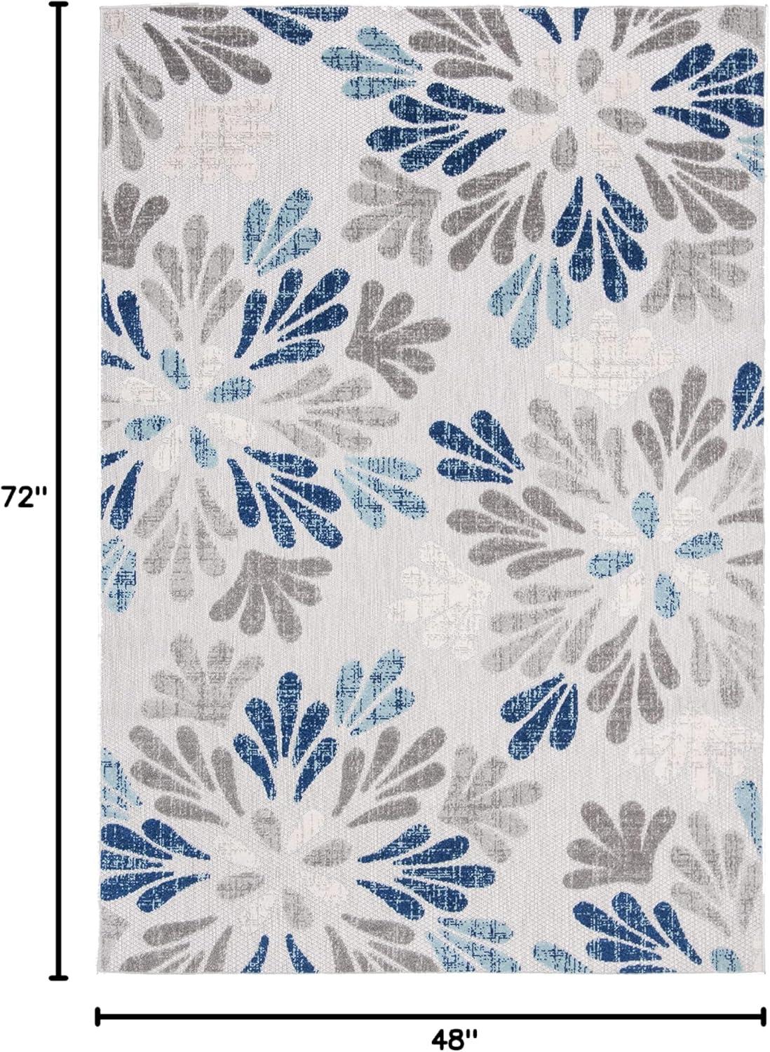 image:imageSAFAVIEH Washable Rug Outdoor Cabana Collection 9 x 12 Grey amp Blue NonShedding amp Easy to Clean Ideal for Patio Backyard Mudroom CBN800FGreyBlue