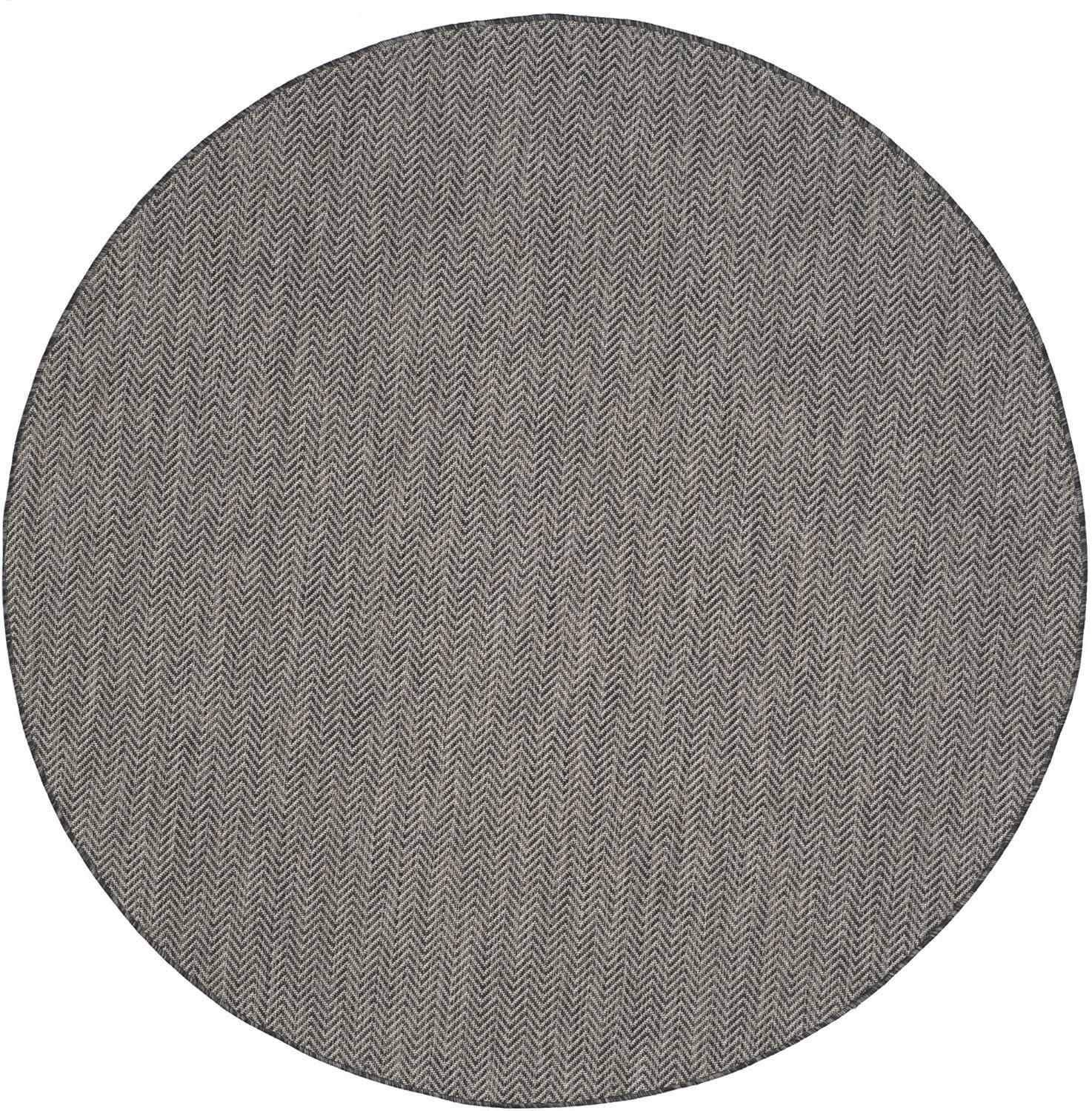 image:imageSAFAVIEH Washable Rug Outdoor Courtyard Collection 10 Square Black amp Beige NonShedding amp Easy Cleaning Ideal for Patio Backyard Mudroom CY802236621BlackBeige