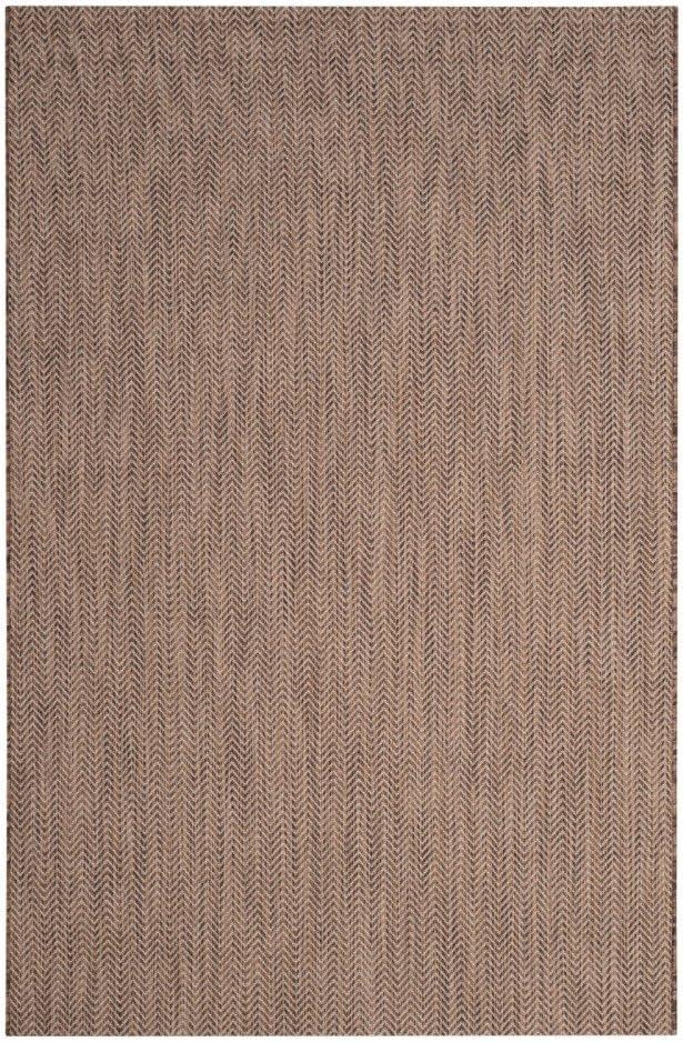 image:imageSAFAVIEH Washable Rug Outdoor Courtyard Collection 10 Square Black amp Beige NonShedding amp Easy Cleaning Ideal for Patio Backyard Mudroom CY802236621BrownBeige