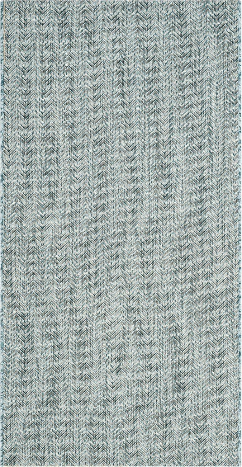 image:imageSAFAVIEH Washable Rug Outdoor Courtyard Collection 10 Square Black amp Beige NonShedding amp Easy Cleaning Ideal for Patio Backyard Mudroom CY802236621AquaGrey