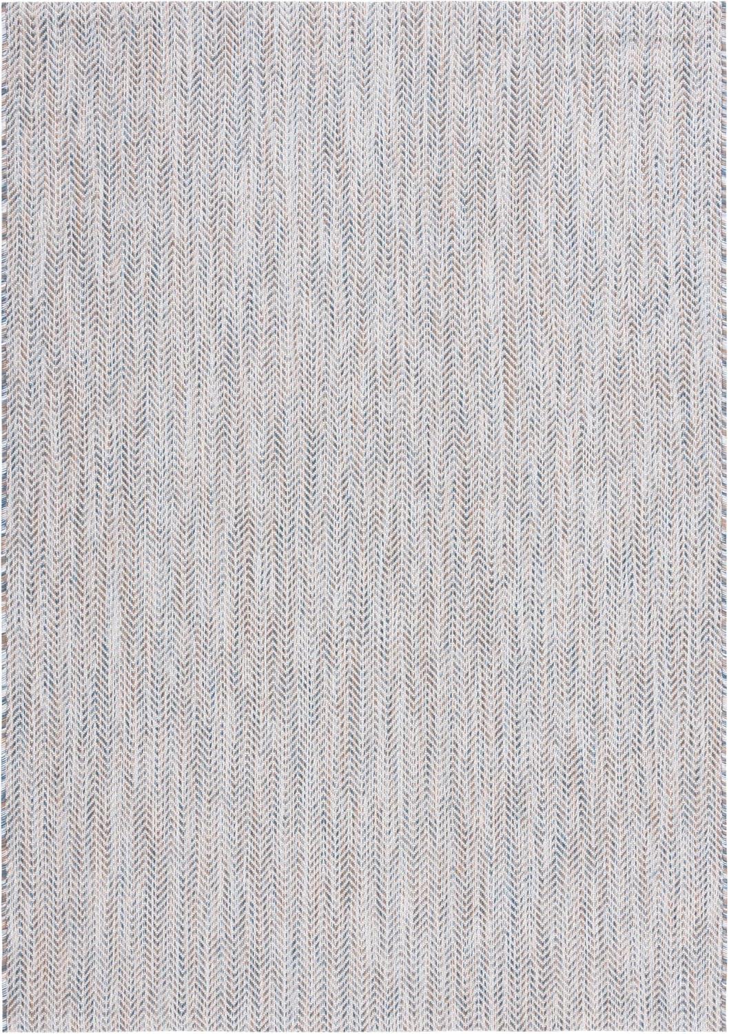 image:imageSAFAVIEH Washable Rug Outdoor Courtyard Collection 10 Square Black amp Beige NonShedding amp Easy Cleaning Ideal for Patio Backyard Mudroom CY802236621Ivory BlueBeige