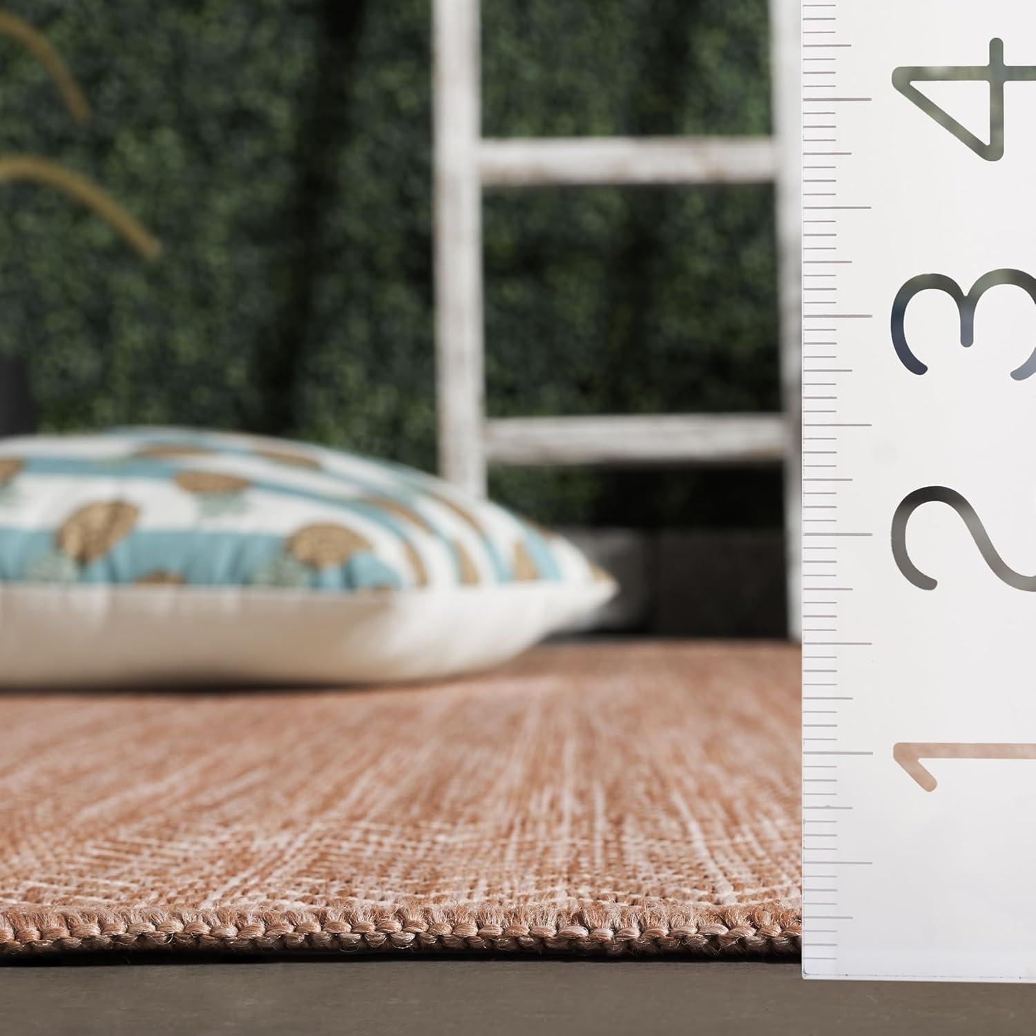 image:imageSAFAVIEH Washable Rug Outdoor Courtyard Collection 10 Square Black amp Beige NonShedding amp Easy Cleaning Ideal for Patio Backyard Mudroom CY802236621NaturalCream