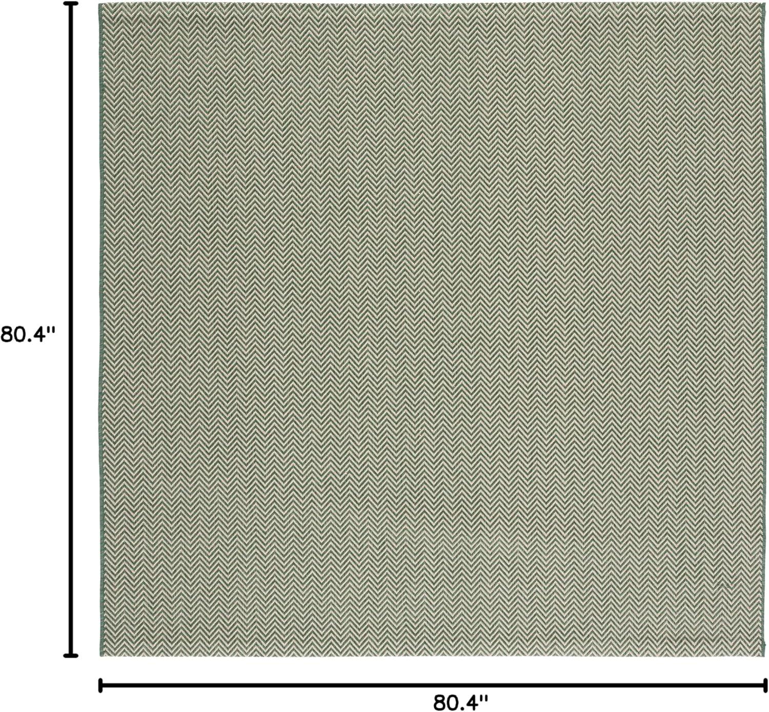 image:imageSAFAVIEH Washable Rug Outdoor Courtyard Collection 10 Square Black amp Beige NonShedding amp Easy Cleaning Ideal for Patio Backyard Mudroom CY802236621Dark GreenBeige