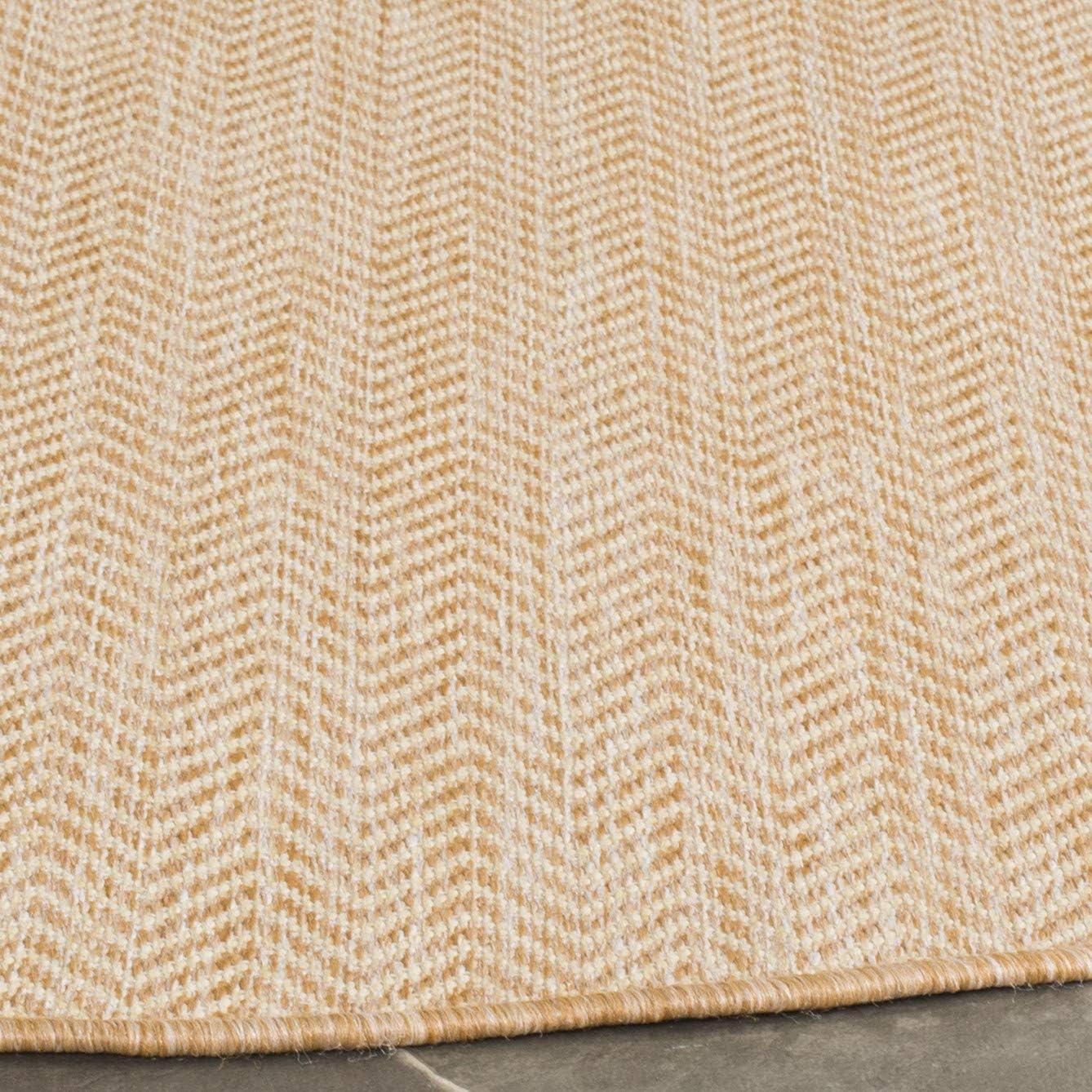 image:imageSAFAVIEH Washable Rug Outdoor Courtyard Collection 10 Square Black amp Beige NonShedding amp Easy Cleaning Ideal for Patio Backyard Mudroom CY802236621BlackBeige