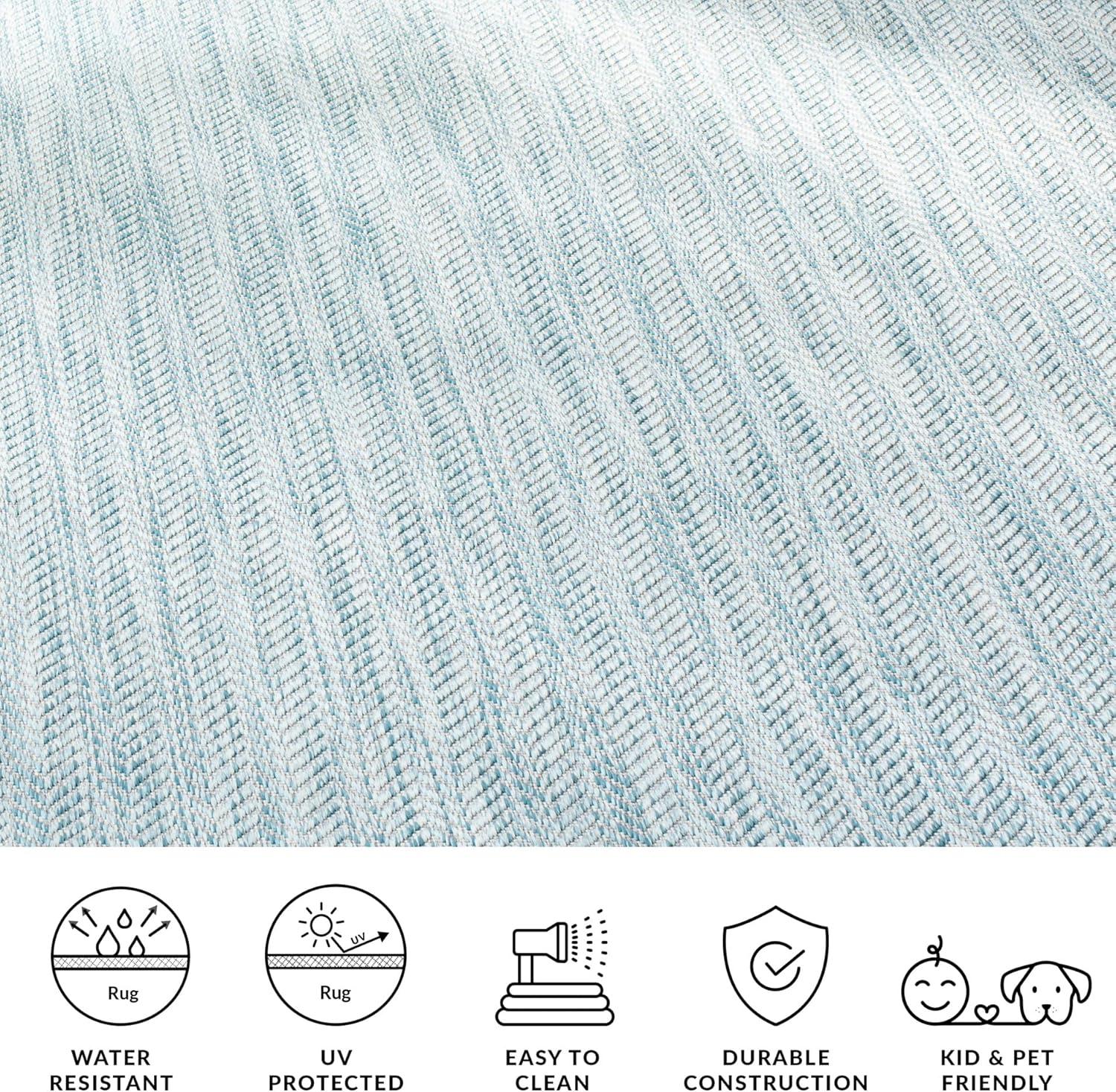 image:imageSAFAVIEH Washable Rug Outdoor Courtyard Collection 10 Square Black amp Beige NonShedding amp Easy Cleaning Ideal for Patio Backyard Mudroom CY802236621AquaGrey