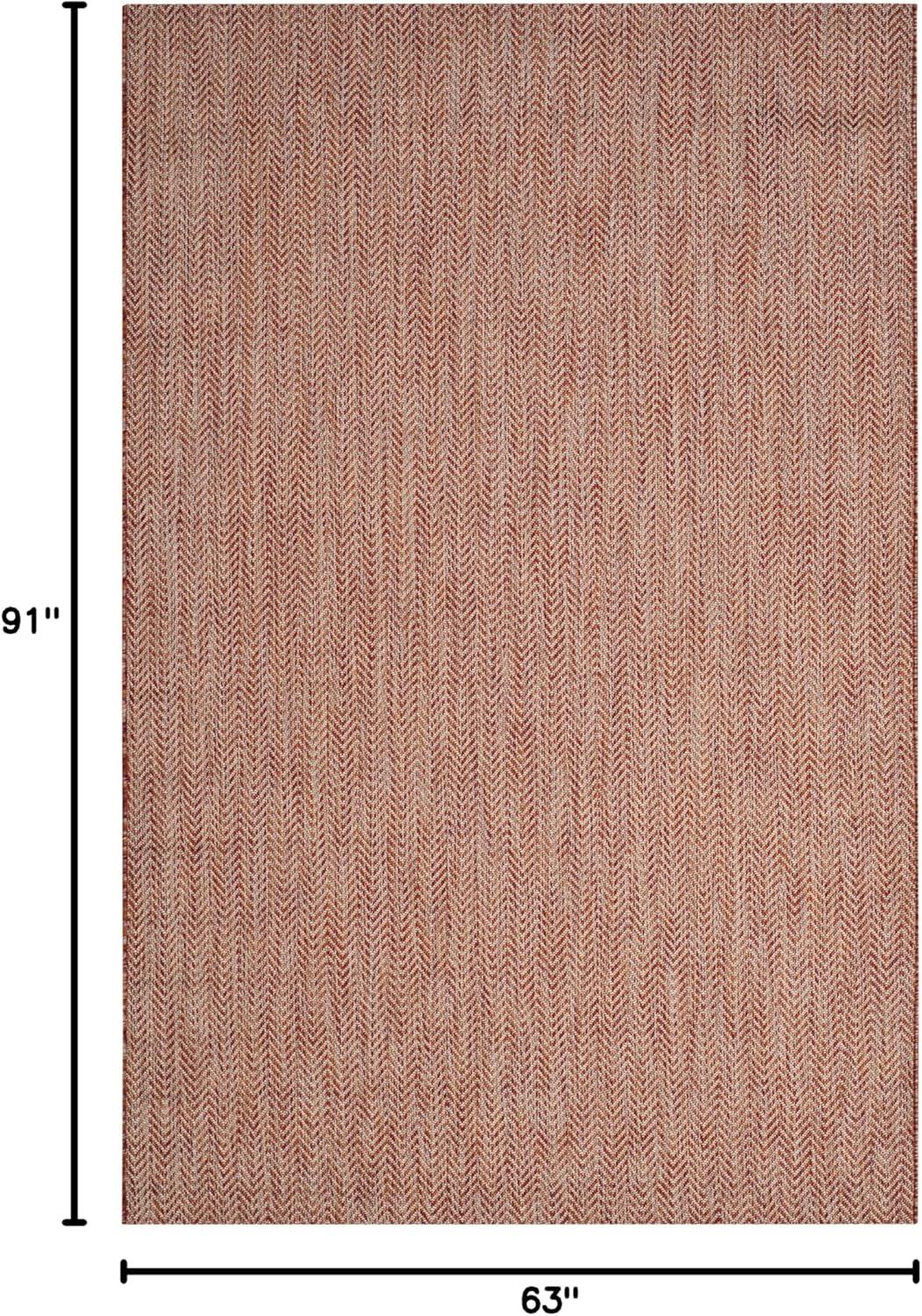 image:imageSAFAVIEH Washable Rug Outdoor Courtyard Collection 10 Square Black amp Beige NonShedding amp Easy Cleaning Ideal for Patio Backyard Mudroom CY802236621RedBeige