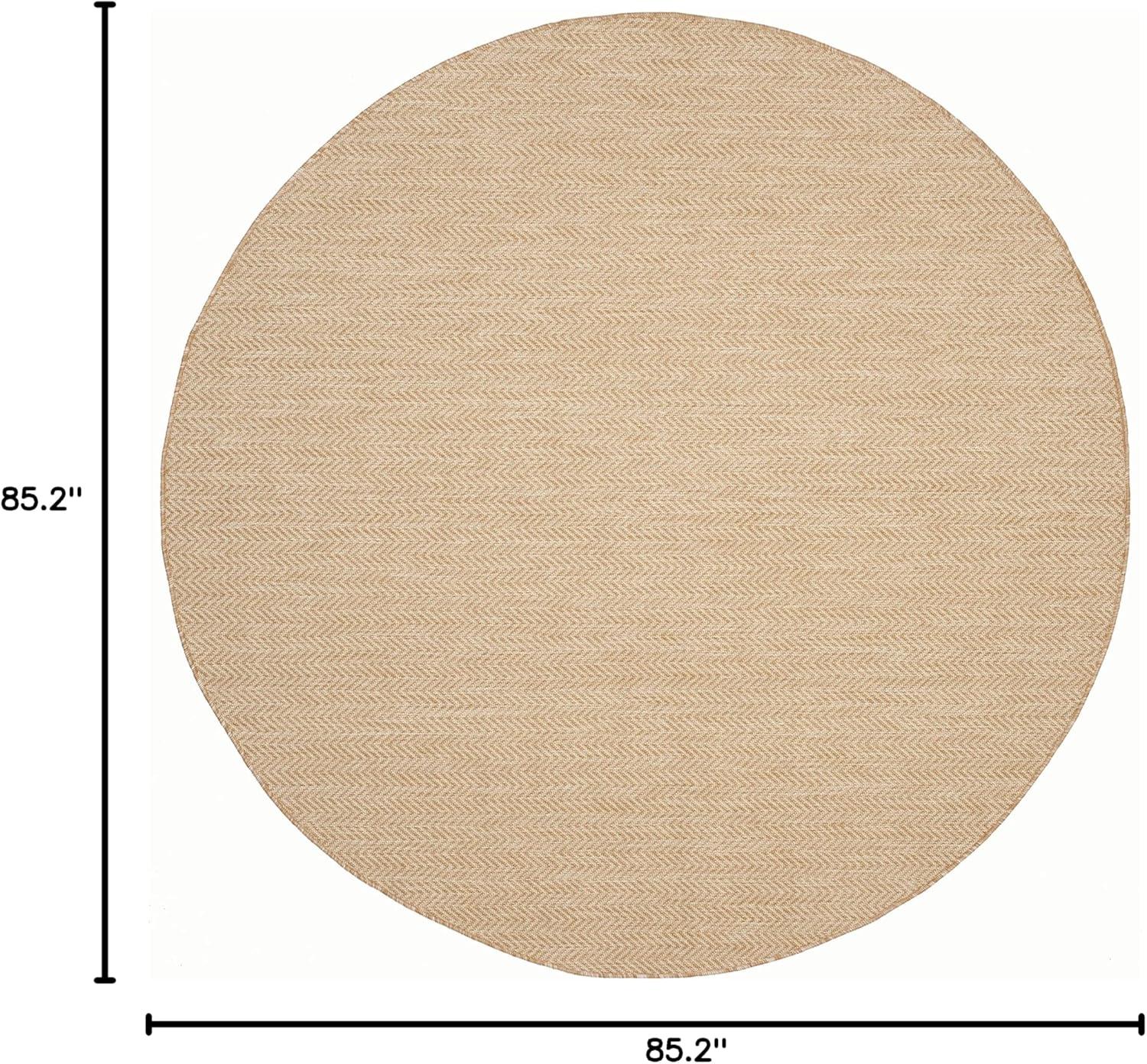image:imageSAFAVIEH Washable Rug Outdoor Courtyard Collection 10 Square Black amp Beige NonShedding amp Easy Cleaning Ideal for Patio Backyard Mudroom CY802236621NaturalCream