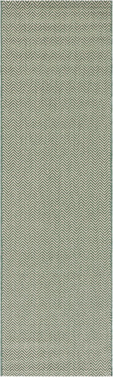 image:imageSAFAVIEH Washable Rug Outdoor Courtyard Collection 10 Square Black amp Beige NonShedding amp Easy Cleaning Ideal for Patio Backyard Mudroom CY802236621Dark GreenBeige
