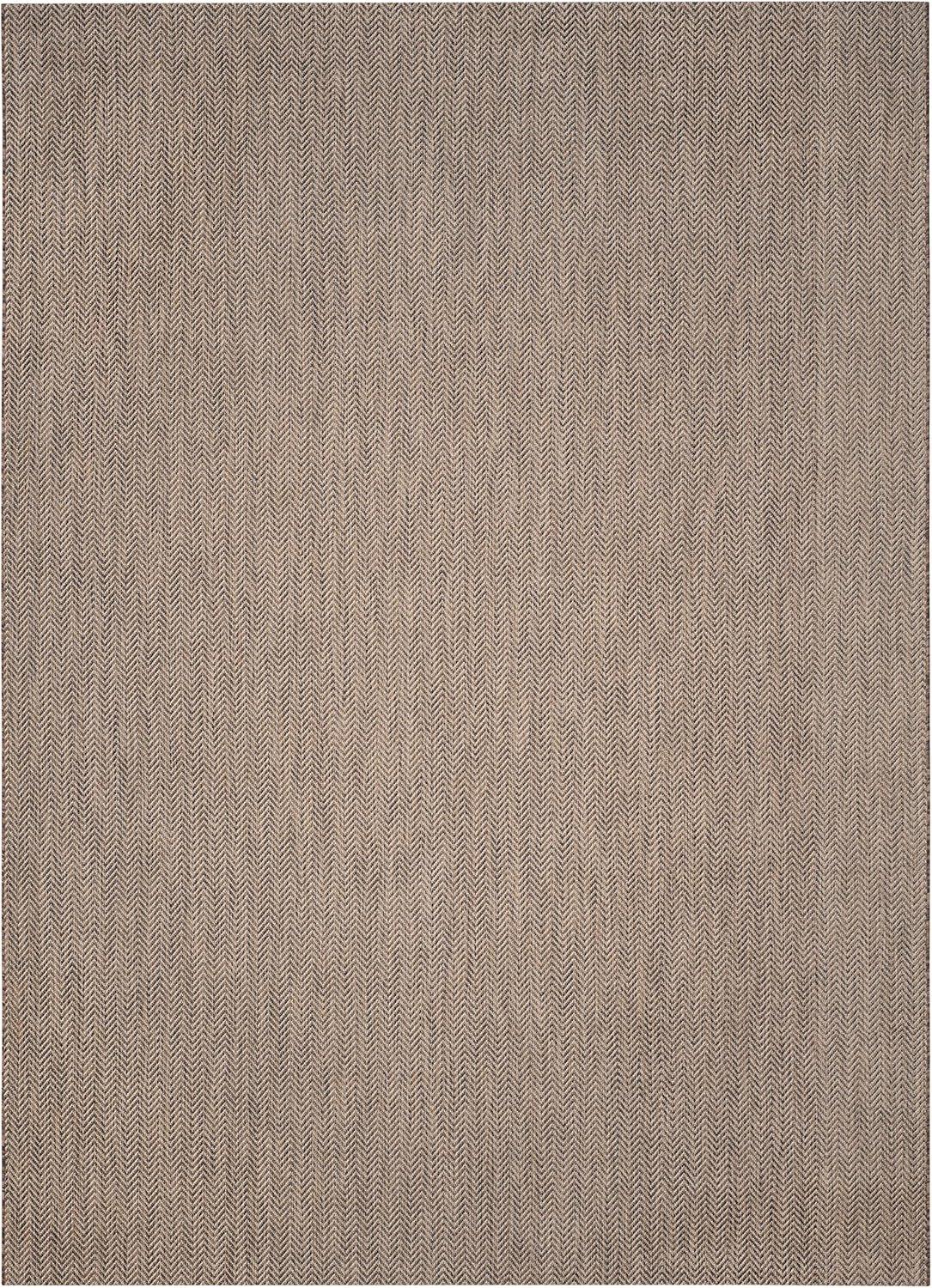 image:imageSAFAVIEH Washable Rug Outdoor Courtyard Collection 10 Square Black amp Beige NonShedding amp Easy Cleaning Ideal for Patio Backyard Mudroom CY802236621BrownBeige