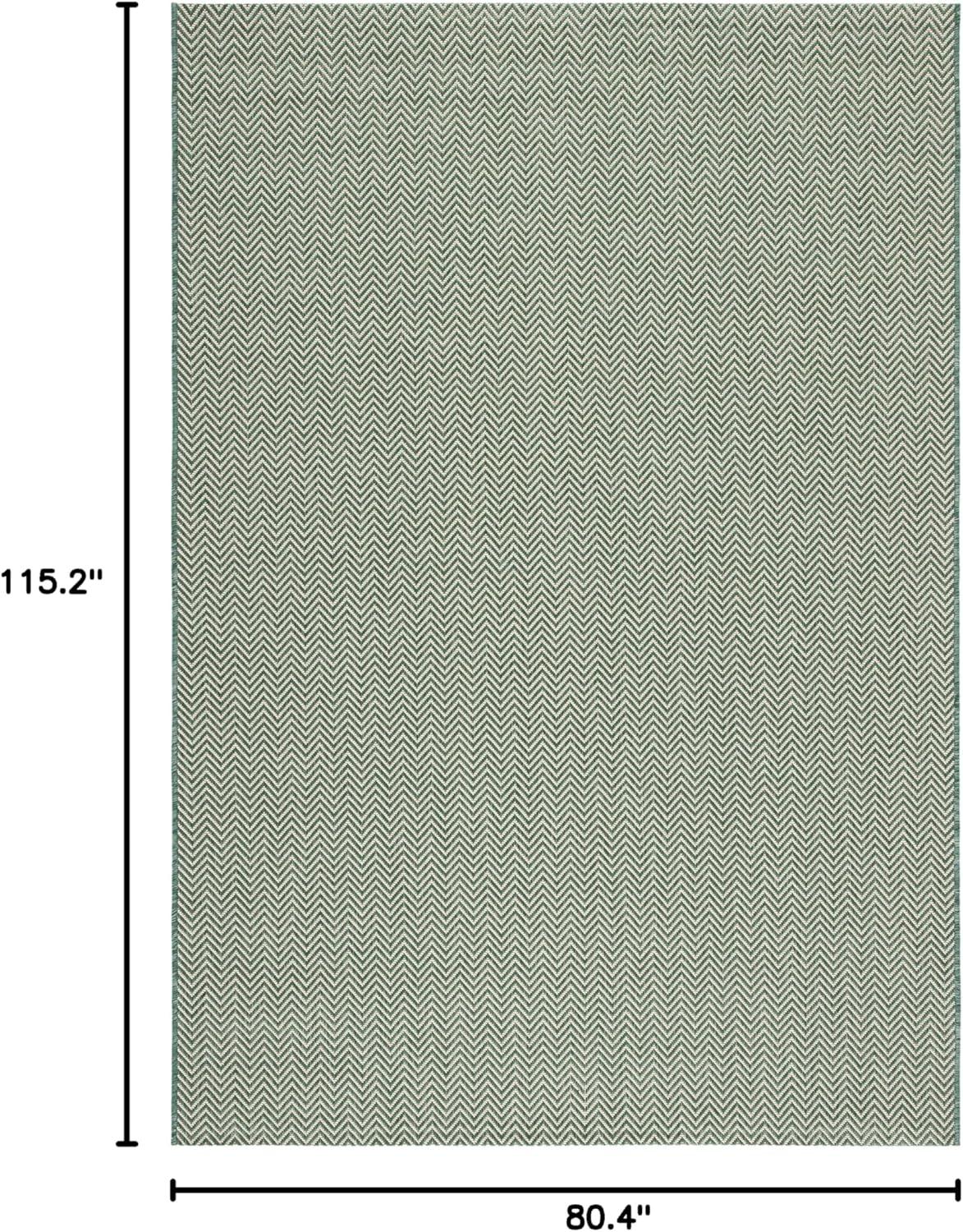image:imageSAFAVIEH Washable Rug Outdoor Courtyard Collection 10 Square Black amp Beige NonShedding amp Easy Cleaning Ideal for Patio Backyard Mudroom CY802236621Dark GreenBeige