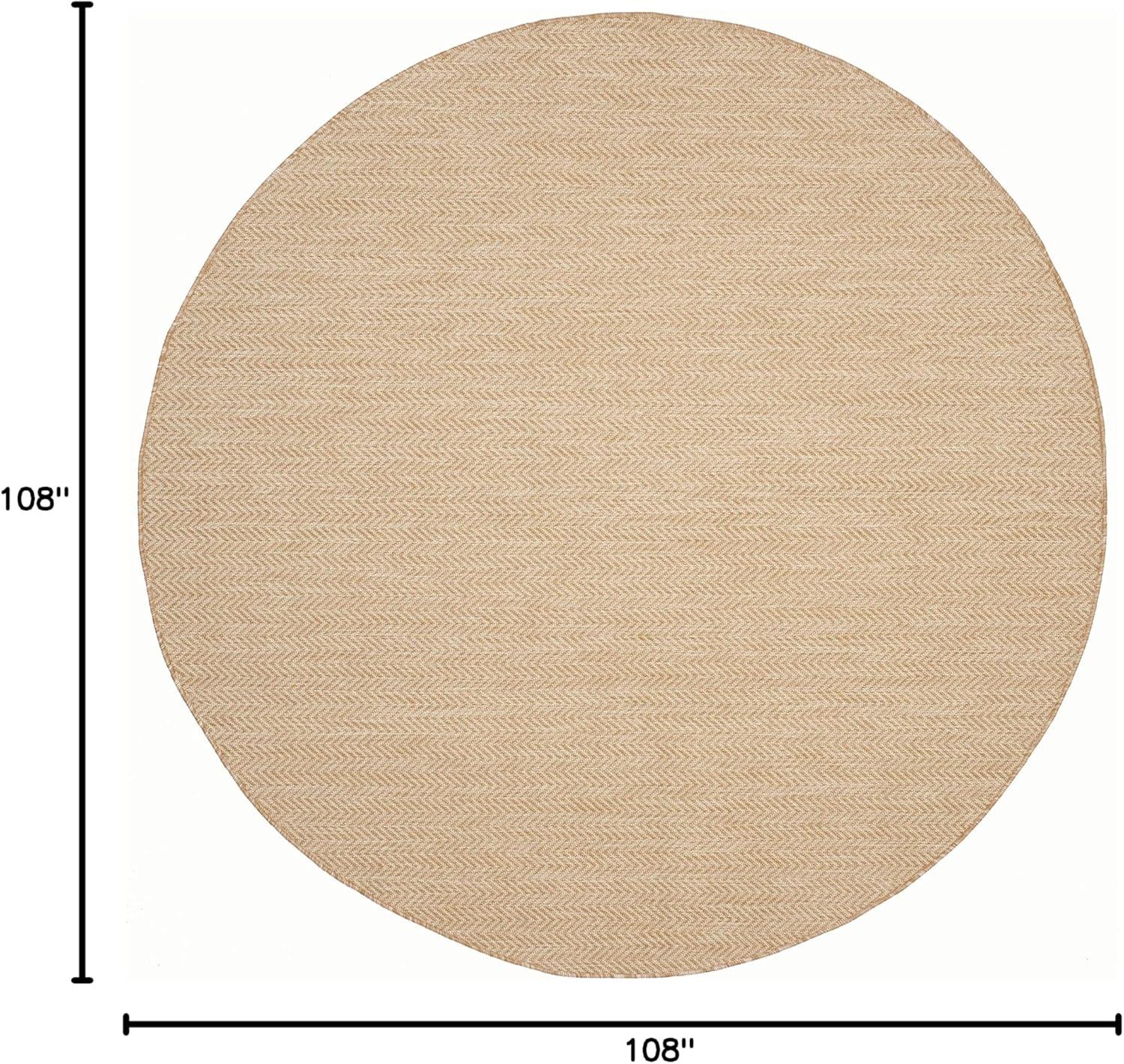 image:imageSAFAVIEH Washable Rug Outdoor Courtyard Collection 10 Square Black amp Beige NonShedding amp Easy Cleaning Ideal for Patio Backyard Mudroom CY802236621NaturalCream