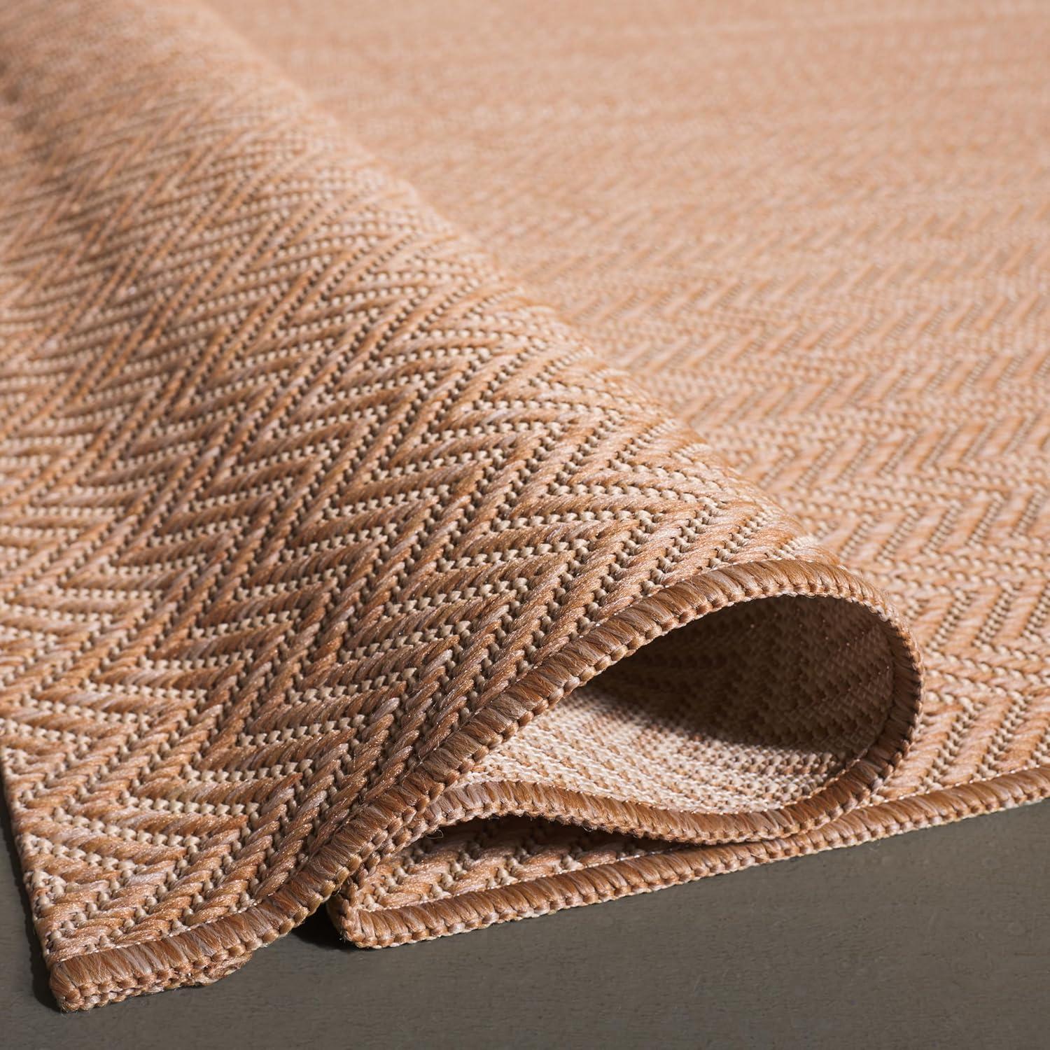 image:imageSAFAVIEH Washable Rug Outdoor Courtyard Collection 10 Square Black amp Beige NonShedding amp Easy Cleaning Ideal for Patio Backyard Mudroom CY802236621NaturalCream