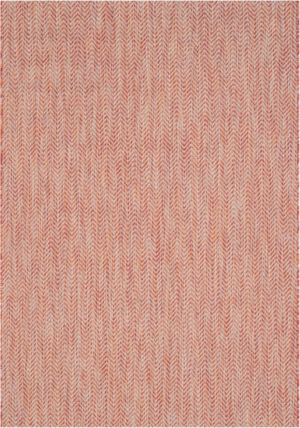 image:imageSAFAVIEH Washable Rug Outdoor Courtyard Collection 10 Square Black amp Beige NonShedding amp Easy Cleaning Ideal for Patio Backyard Mudroom CY802236621RedBeige