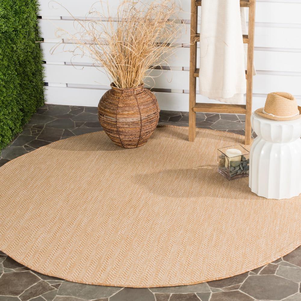 image:imageSAFAVIEH Washable Rug Outdoor Courtyard Collection 10 Square Black amp Beige NonShedding amp Easy Cleaning Ideal for Patio Backyard Mudroom CY802236621NaturalCream