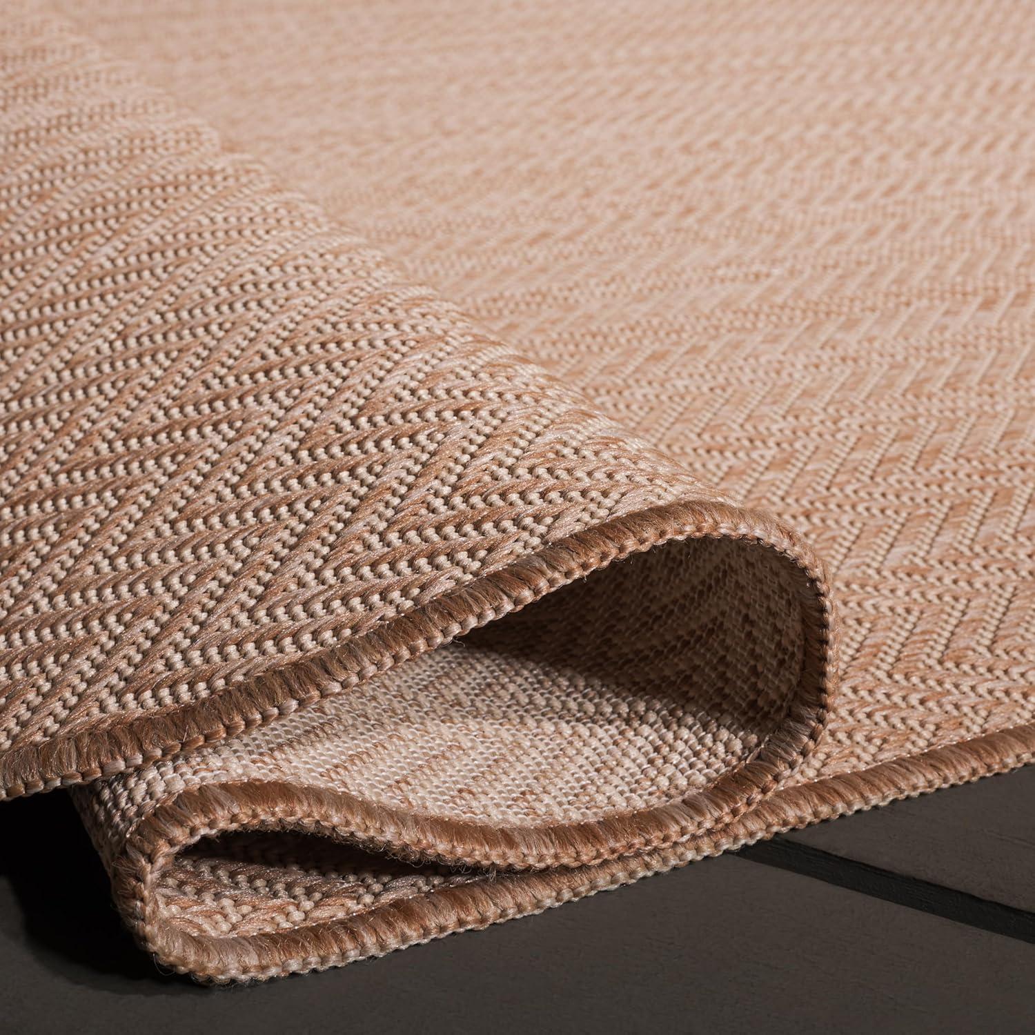 image:imageSAFAVIEH Washable Rug Outdoor Courtyard Collection 10 Square Black amp Beige NonShedding amp Easy Cleaning Ideal for Patio Backyard Mudroom CY802236621NaturalCream