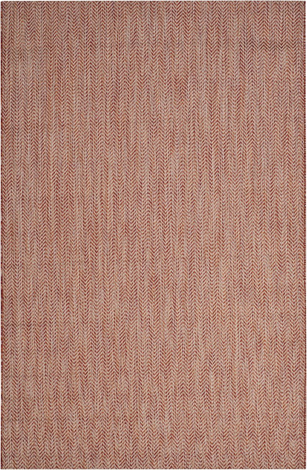 image:imageSAFAVIEH Washable Rug Outdoor Courtyard Collection 10 Square Black amp Beige NonShedding amp Easy Cleaning Ideal for Patio Backyard Mudroom CY802236621RedBeige