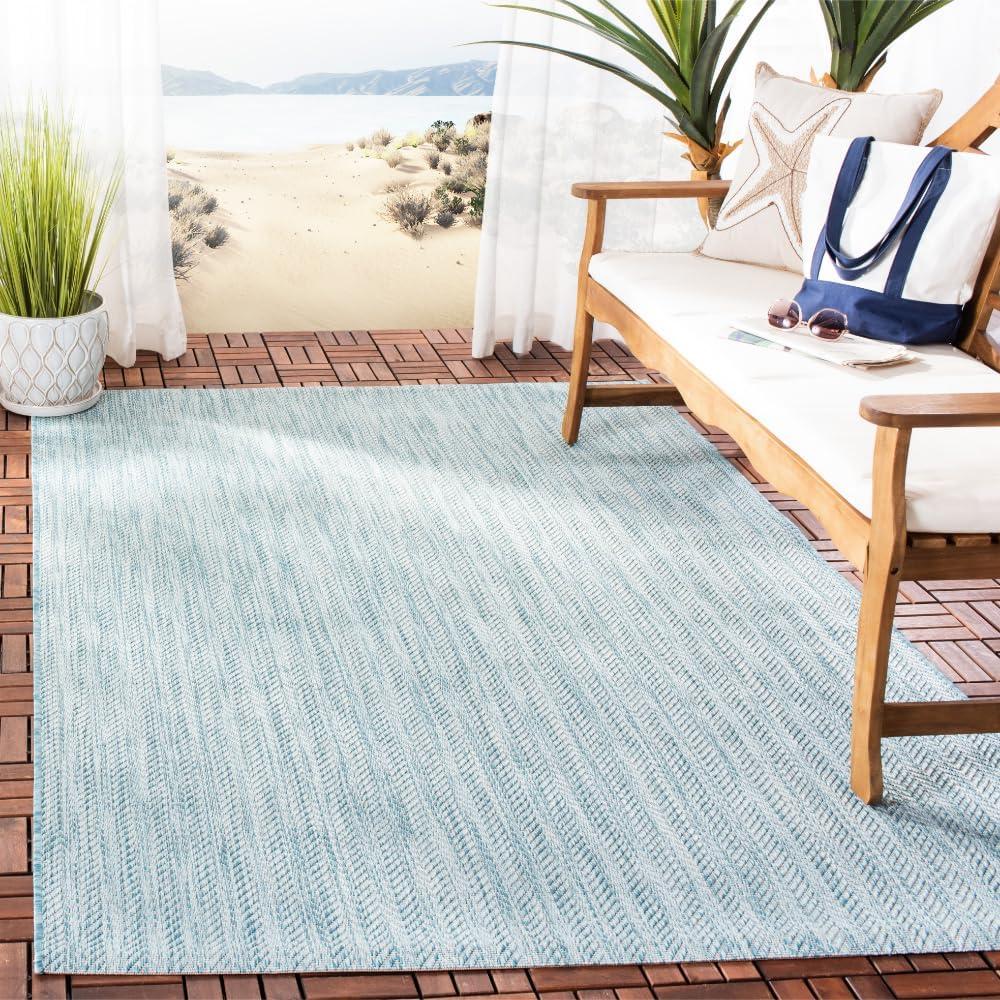 image:imageSAFAVIEH Washable Rug Outdoor Courtyard Collection 10 Square Black amp Beige NonShedding amp Easy Cleaning Ideal for Patio Backyard Mudroom CY802236621AquaGrey