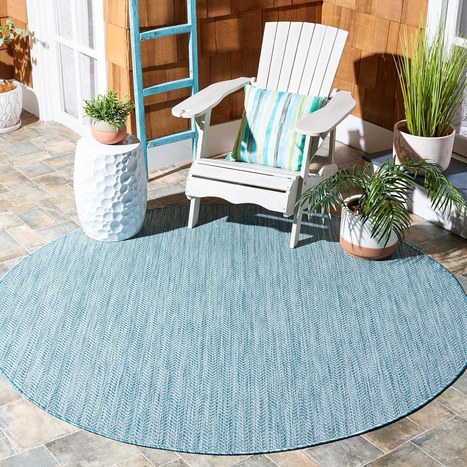 image:imageSAFAVIEH Washable Rug Outdoor Courtyard Collection 10 Square Black amp Beige NonShedding amp Easy Cleaning Ideal for Patio Backyard Mudroom CY802236621AquaGrey