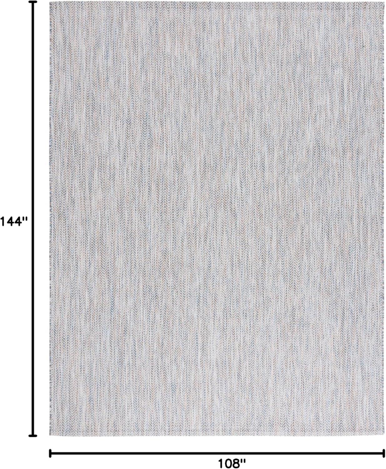 image:imageSAFAVIEH Washable Rug Outdoor Courtyard Collection 10 Square Black amp Beige NonShedding amp Easy Cleaning Ideal for Patio Backyard Mudroom CY802236621Ivory BlueBeige
