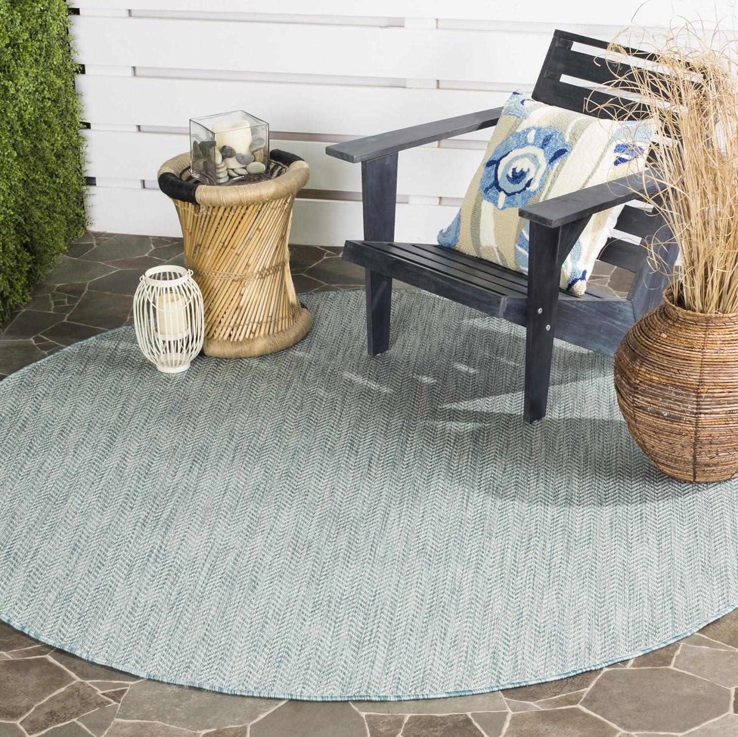 image:imageSAFAVIEH Washable Rug Outdoor Courtyard Collection 10 Square Black amp Beige NonShedding amp Easy Cleaning Ideal for Patio Backyard Mudroom CY802236621BlackBeige