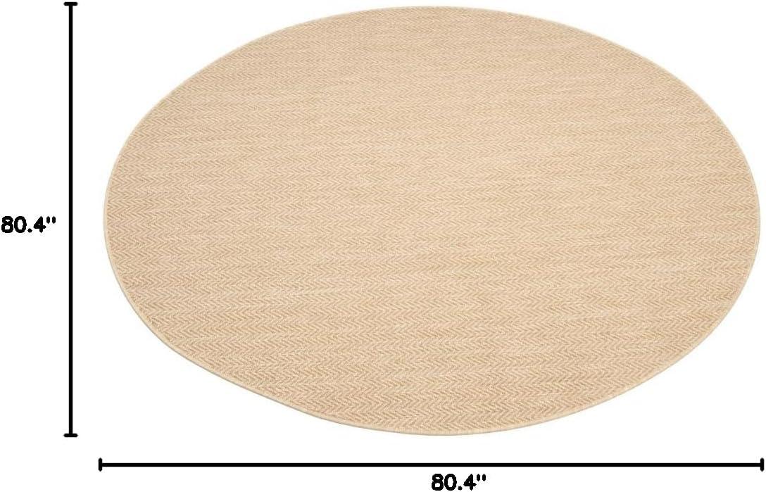 image:imageSAFAVIEH Washable Rug Outdoor Courtyard Collection 10 Square Black amp Beige NonShedding amp Easy Cleaning Ideal for Patio Backyard Mudroom CY802236621NaturalCream