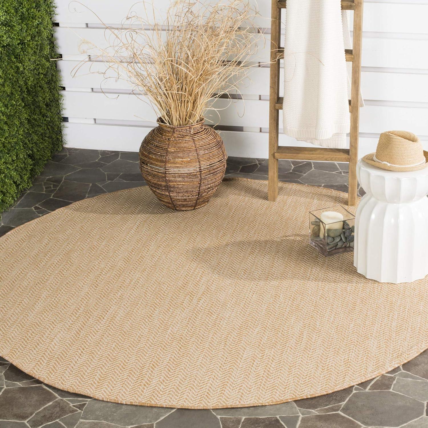 image:imageSAFAVIEH Washable Rug Outdoor Courtyard Collection 10 Square Black amp Beige NonShedding amp Easy Cleaning Ideal for Patio Backyard Mudroom CY802236621BlackBeige