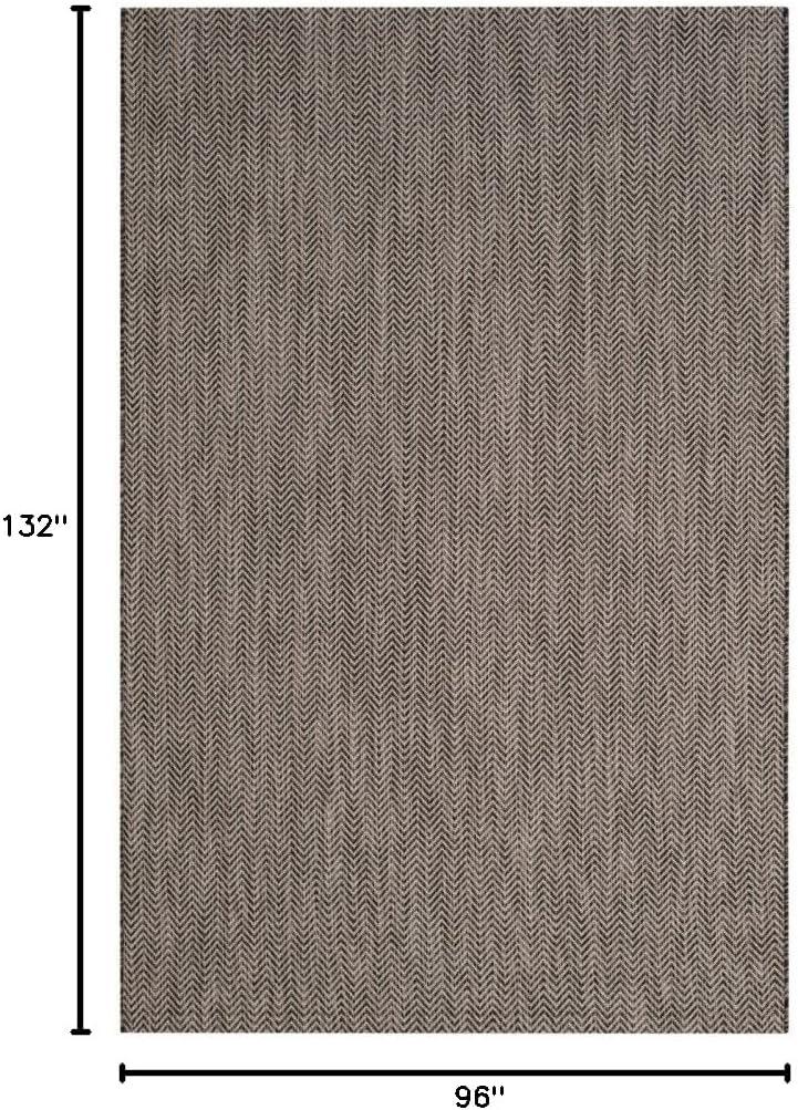 image:imageSAFAVIEH Washable Rug Outdoor Courtyard Collection 10 Square Black amp Beige NonShedding amp Easy Cleaning Ideal for Patio Backyard Mudroom CY802236621BlackBeige