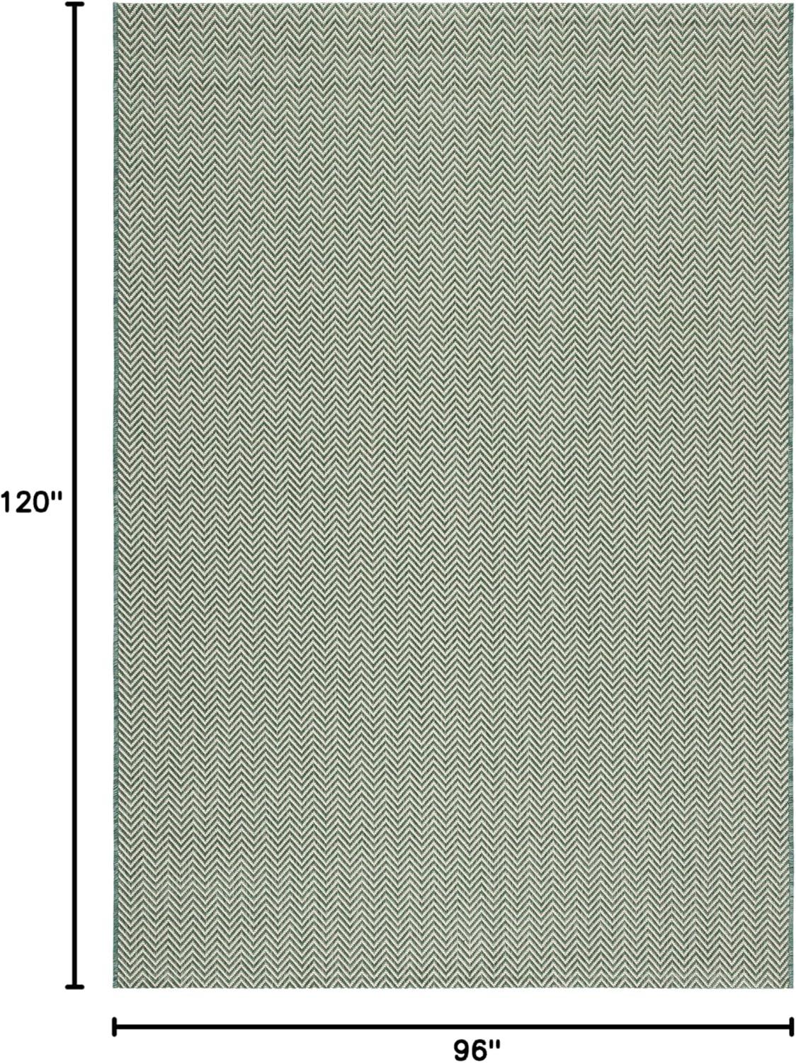 image:imageSAFAVIEH Washable Rug Outdoor Courtyard Collection 10 Square Black amp Beige NonShedding amp Easy Cleaning Ideal for Patio Backyard Mudroom CY802236621Dark GreenBeige