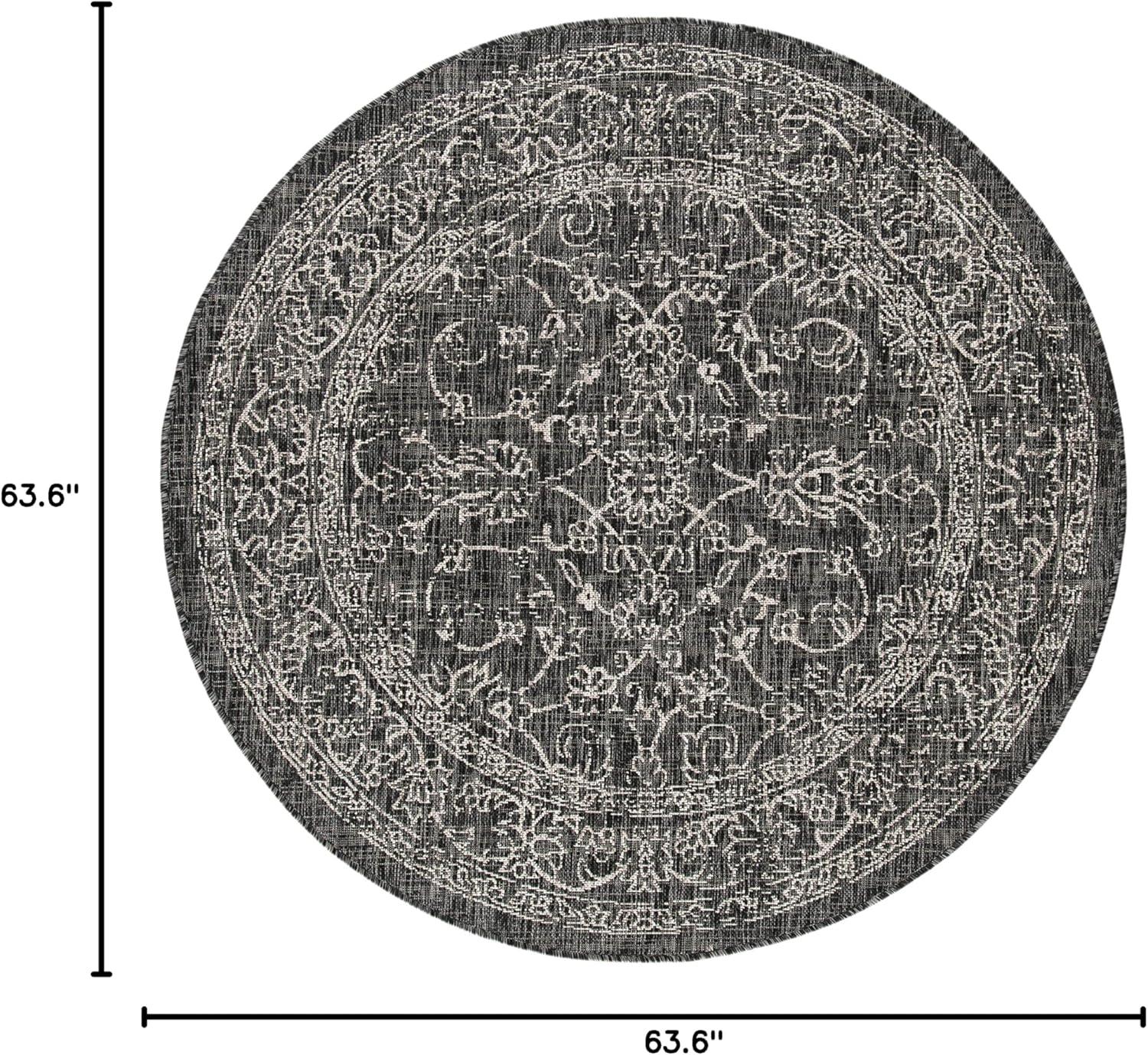 image:imageSAFAVIEH Washable Rug Outdoor Courtyard Collection 9 x 12 Aqua Blue amp Grey NonShedding amp Easy Cleaning Ideal for Patio Backyard Mudroom CY868037121BlackIvory
