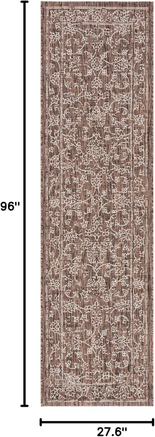 image:imageSAFAVIEH Washable Rug Outdoor Courtyard Collection 9 x 12 Aqua Blue amp Grey NonShedding amp Easy Cleaning Ideal for Patio Backyard Mudroom CY868037121BrownIvory