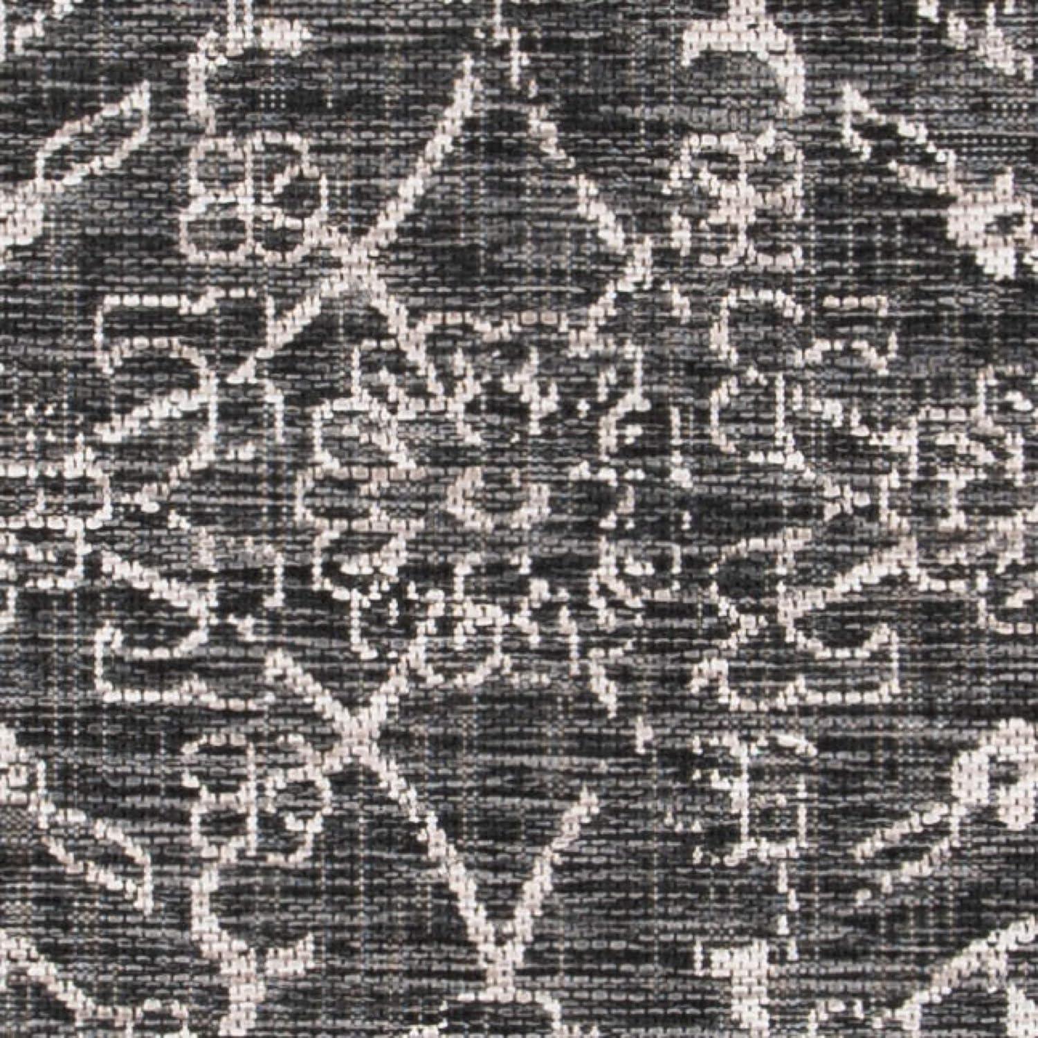 image:imageSAFAVIEH Washable Rug Outdoor Courtyard Collection 9 x 12 Aqua Blue amp Grey NonShedding amp Easy Cleaning Ideal for Patio Backyard Mudroom CY868037121BlackIvory