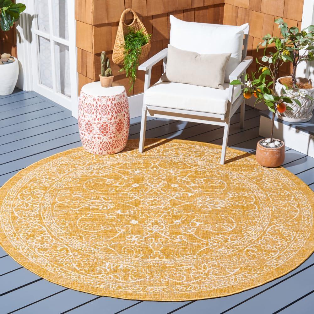 image:imageSAFAVIEH Washable Rug Outdoor Courtyard Collection 9 x 12 Aqua Blue amp Grey NonShedding amp Easy Cleaning Ideal for Patio Backyard Mudroom CY868037121GoldIvory